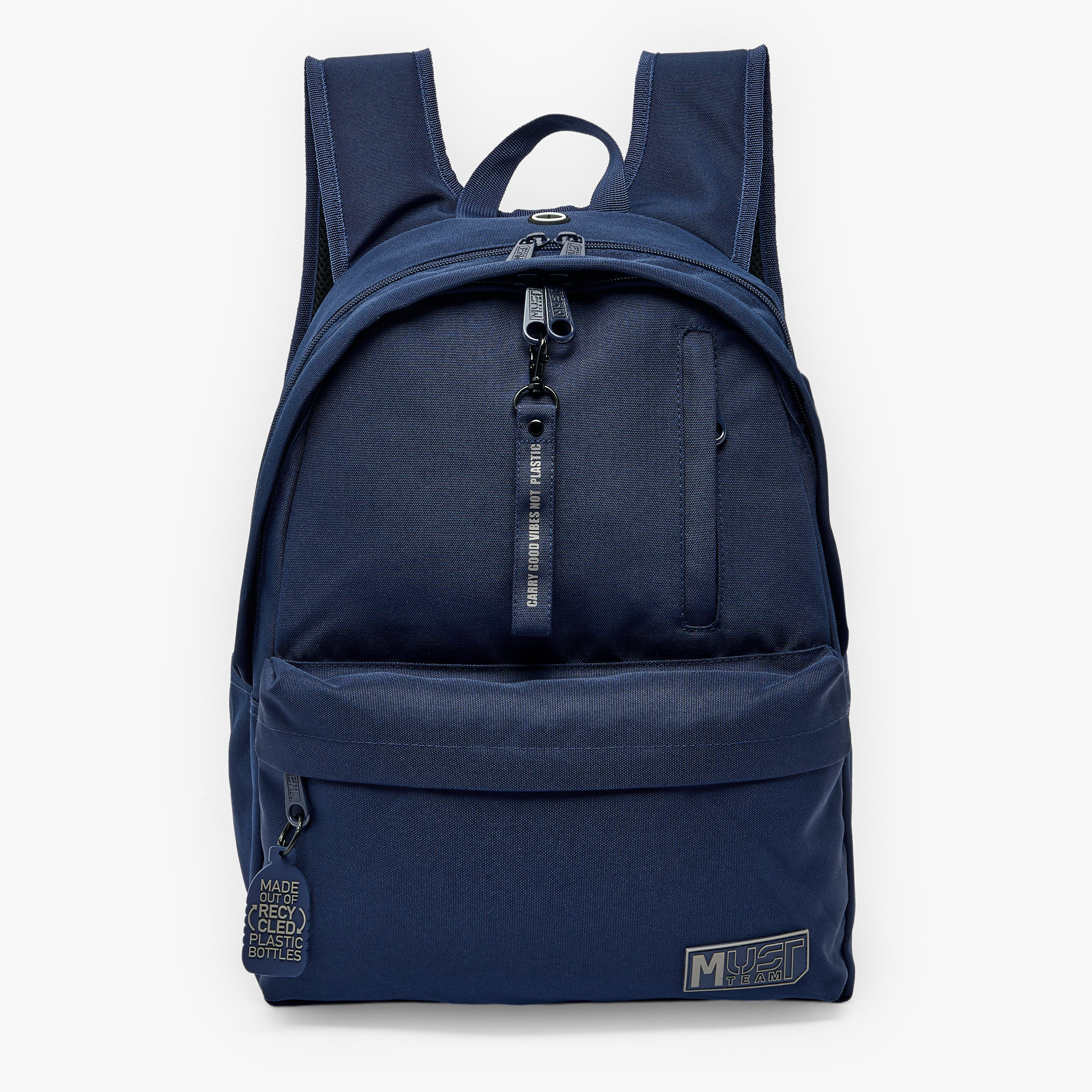 MustTeam Solid Backpack for Boys 8-13 Years with Adjustable Shoulder Straps - 17 inches-school-bagsandbackpacks-backpacks-image-1