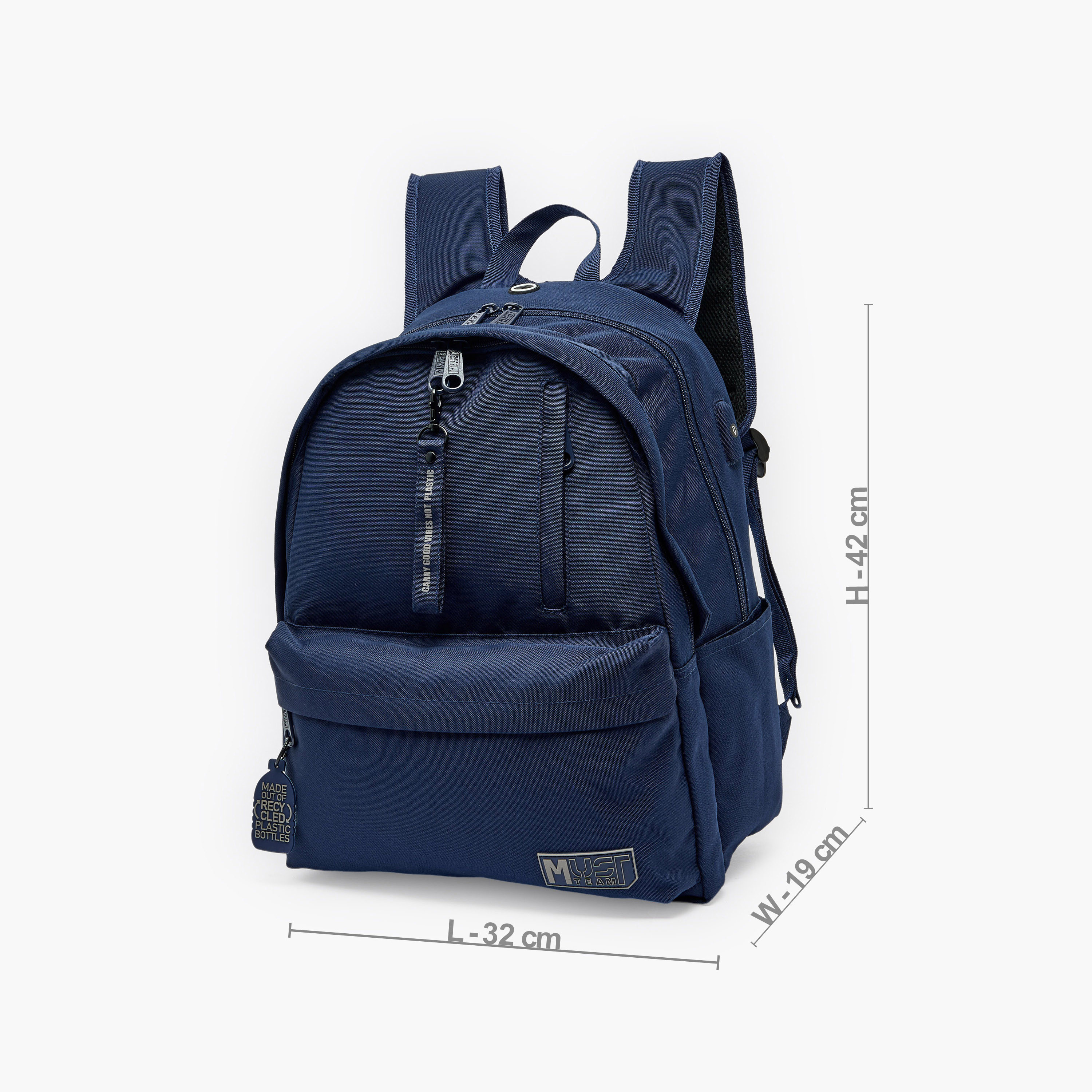 MustTeam Solid Backpack for Boys 8-13 Years with Adjustable Shoulder Straps - 17 inches-school-bagsandbackpacks-backpacks-image-9