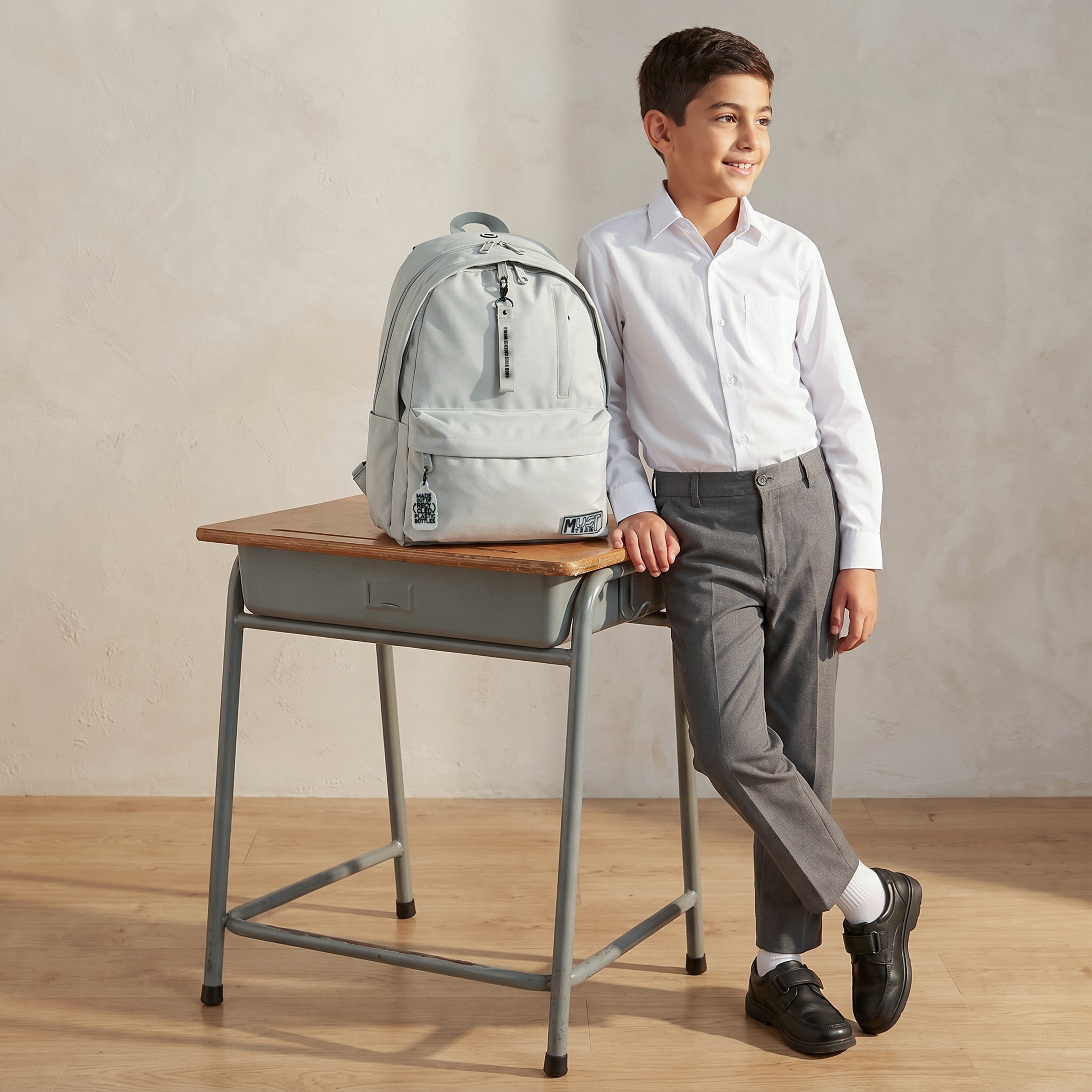 MustTeam Solid Backpack for Boys 8-13 Years with Water Bottle Pocket - 17 inches-school-bagsandbackpacks-backpacks-image-3