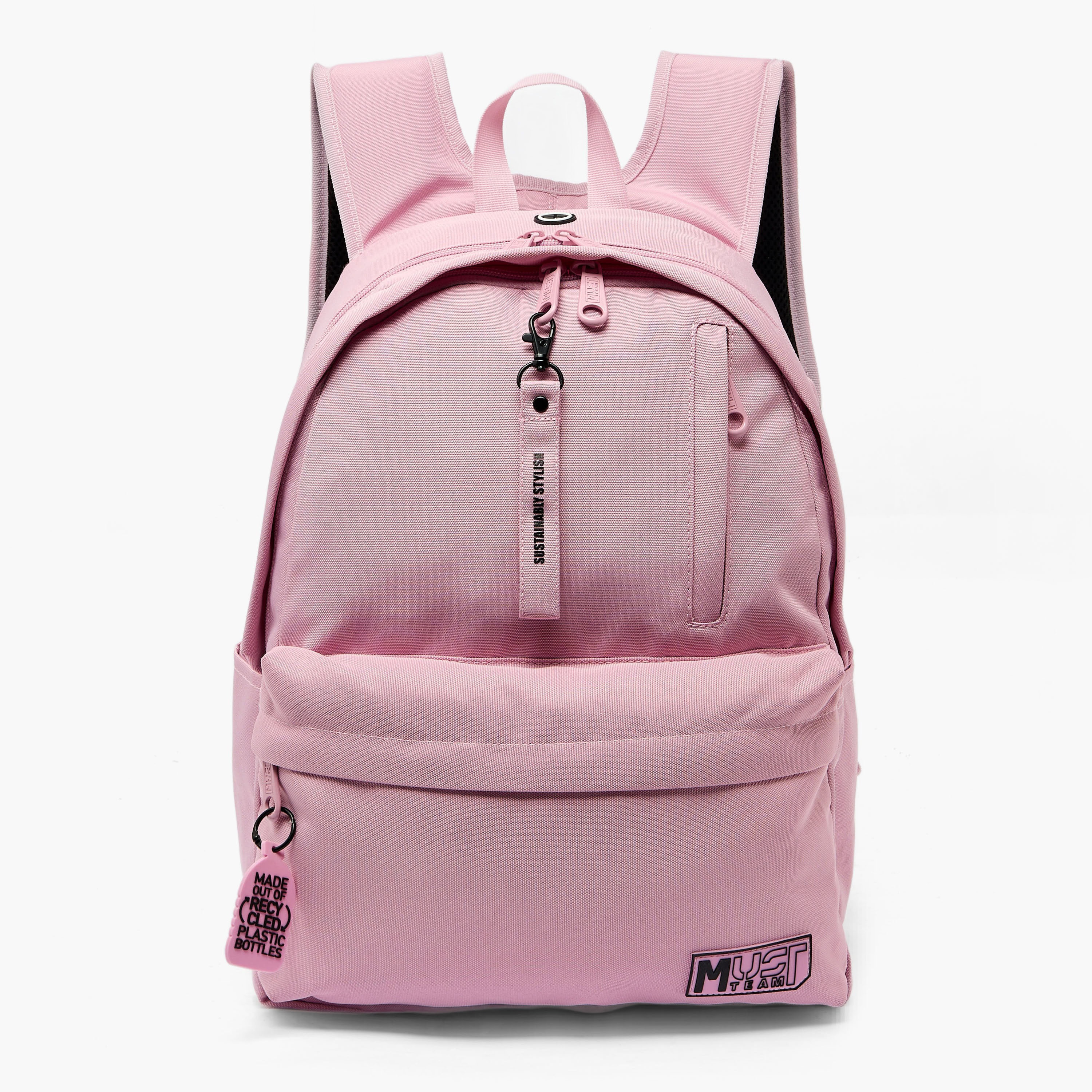 MustTeam Solid Backpack for Girls 8-13 Years with Adjustable Shoulder Straps - 17 inches-school-bagsandbackpacks-backpacks-image-1