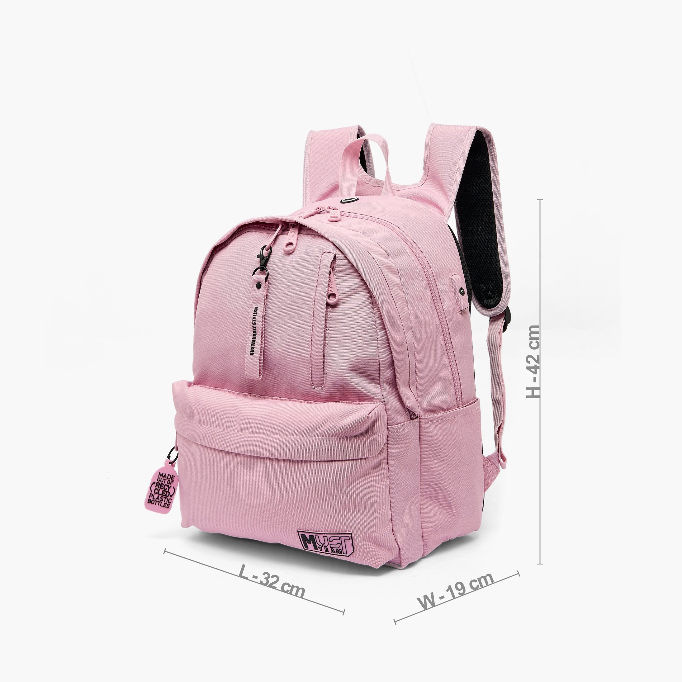 MustTeam Solid Backpack for Girls 8-13 Years with Adjustable Shoulder Straps - 17 inches-school-bagsandbackpacks-backpacks-image-9