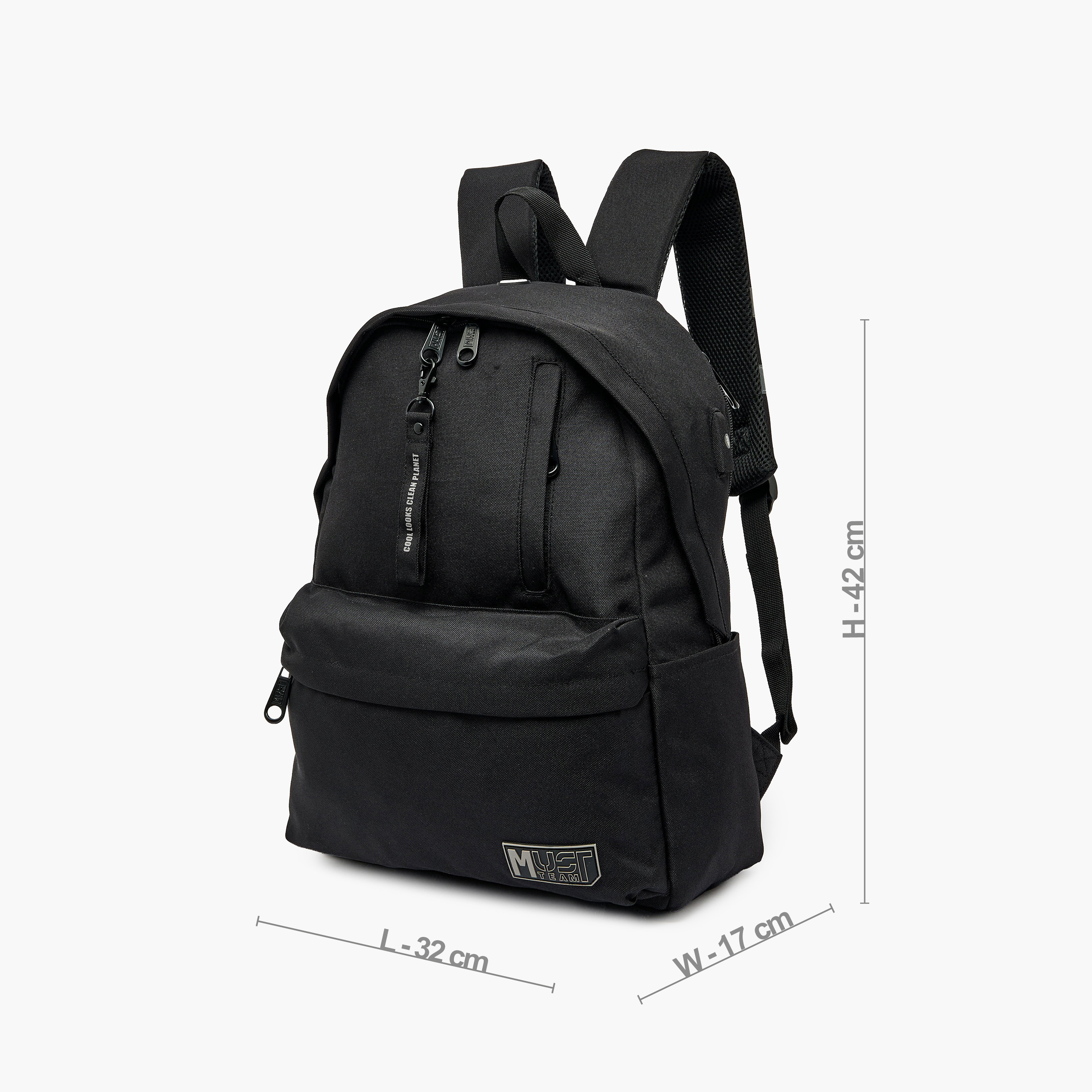 MustTeam Solid Backpack for Boys 8-13 Years with Adjustable Straps - 17 inches-school-bagsandbackpacks-backpacks-image-9