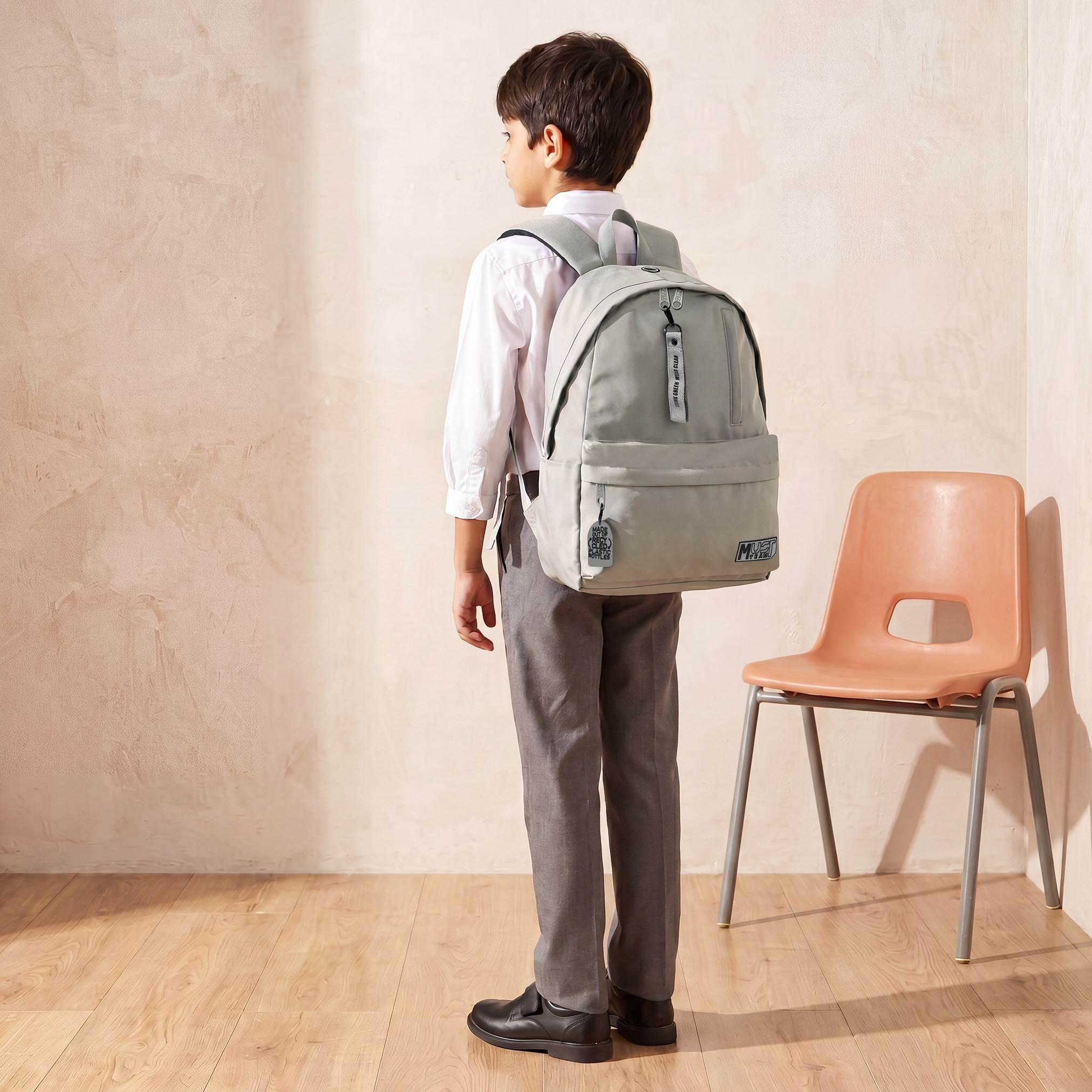 MustTeam Solid Backpack for Boys 8-13 Years with Stationery Organizer - 17 inches-school-bagsandbackpacks-backpacks-image-3