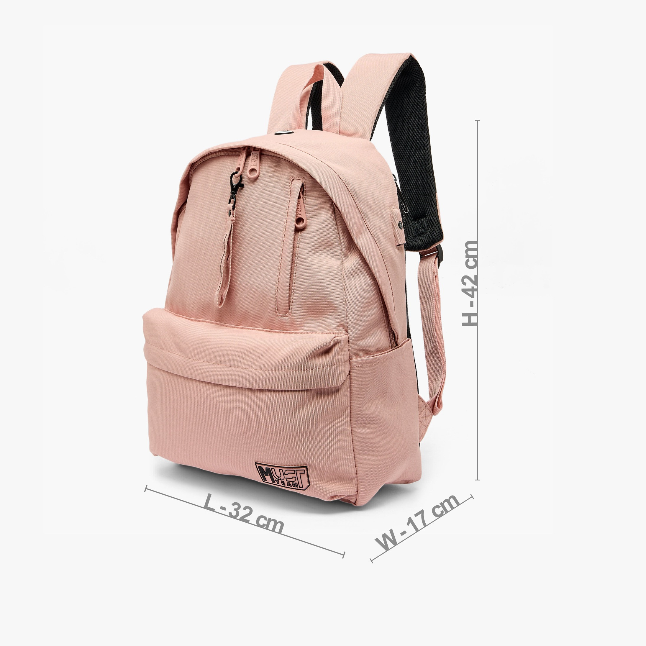 شنطة ظهر سادة للبنات 8-13 سنة بأحزمة كتف قابلة للتعديل من مست تيم - 17 بوصة-school-bagsandbackpacks-backpacks-image-8