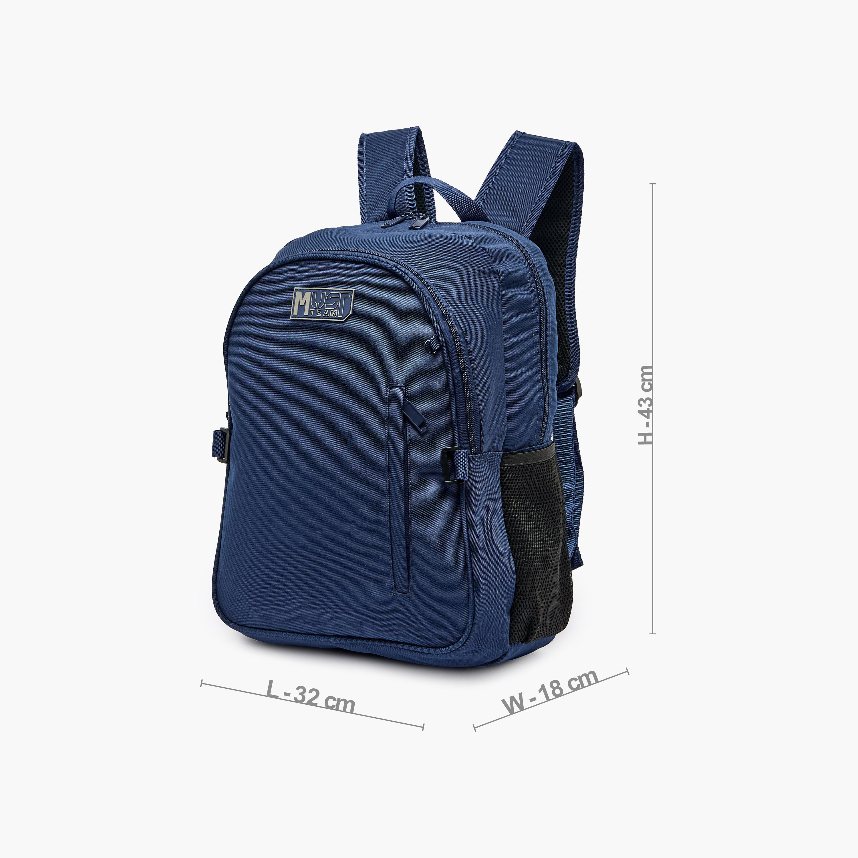 MustTeam Solid 3-Piece Backpack School Set for Boys 8-13 Years with Lunch Bag and Pouch - 16 inches-school-bagsandbackpacks-backpacks-image-9