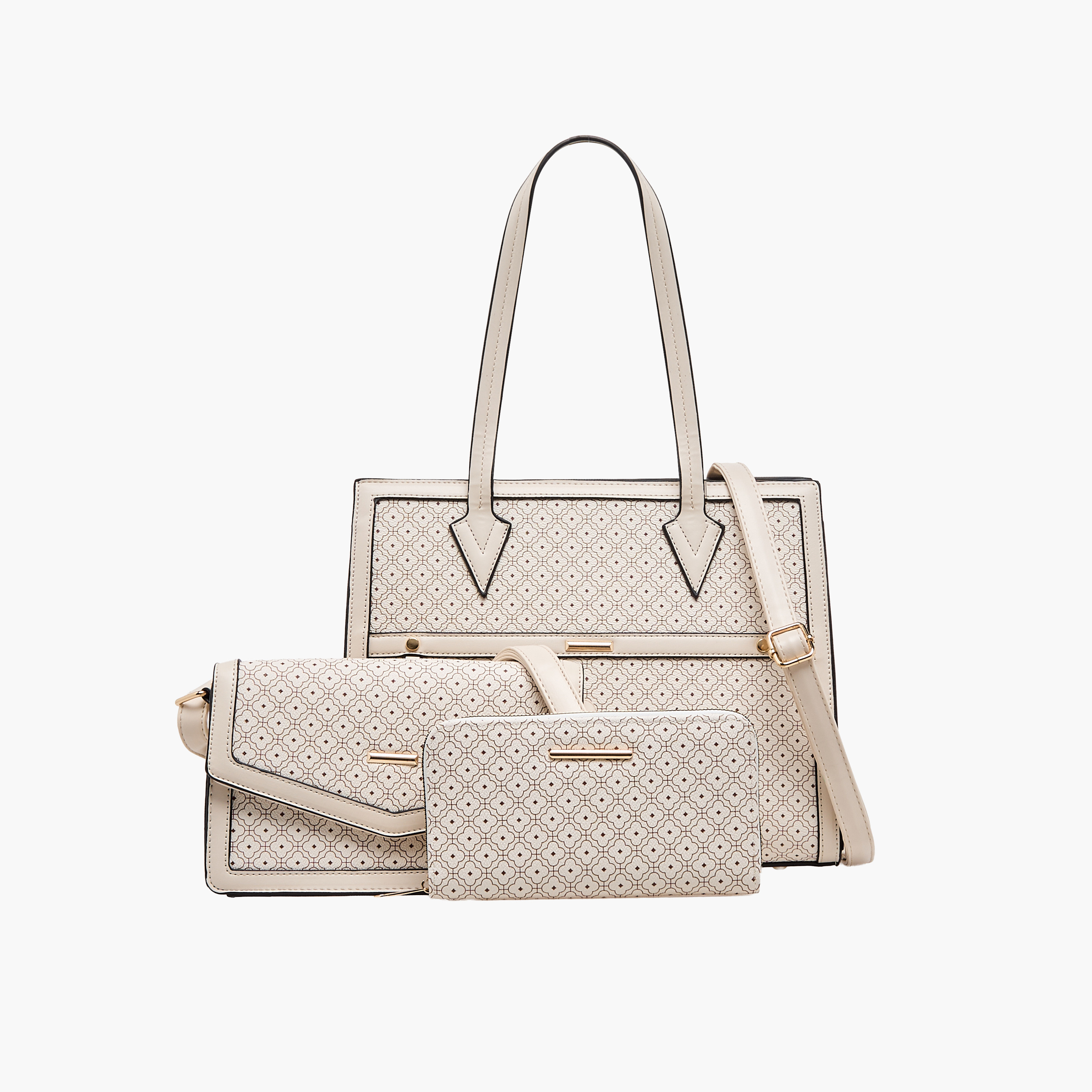 Sasha Printed Tote Bag with Crossbody Bag and Wallet-women-bagsandwallets-handbags-image-1