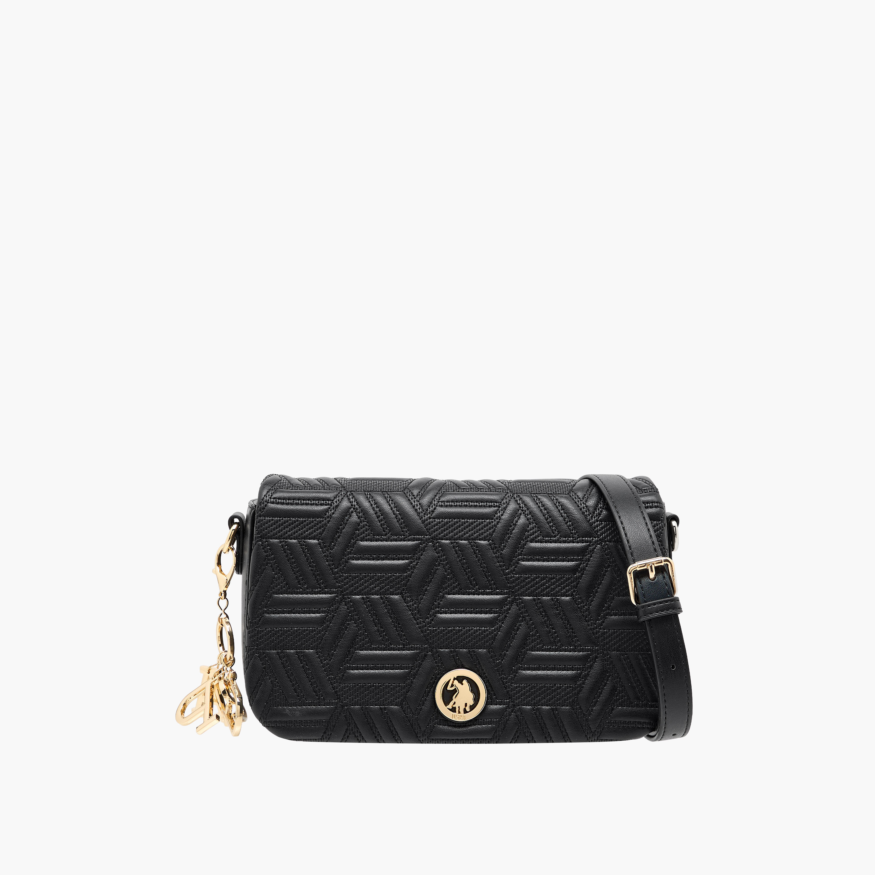 US POLO ASSN. Quilted Crossbody Bag with Adjustable Strap-women-bagsandwallets-handbags-image-1