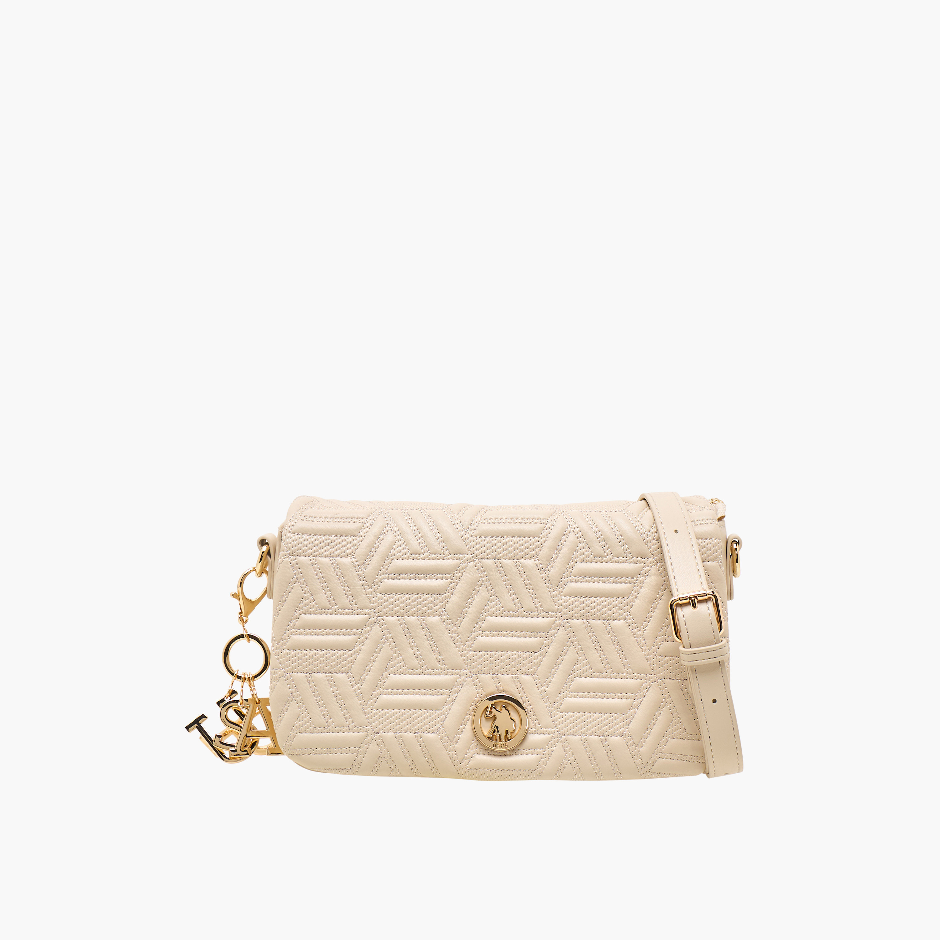 شنطة كروس بودي مبطنة بحزام قابل للتعديل من يو إس بولو أسن-women-bagsandwallets-handbags-image-1