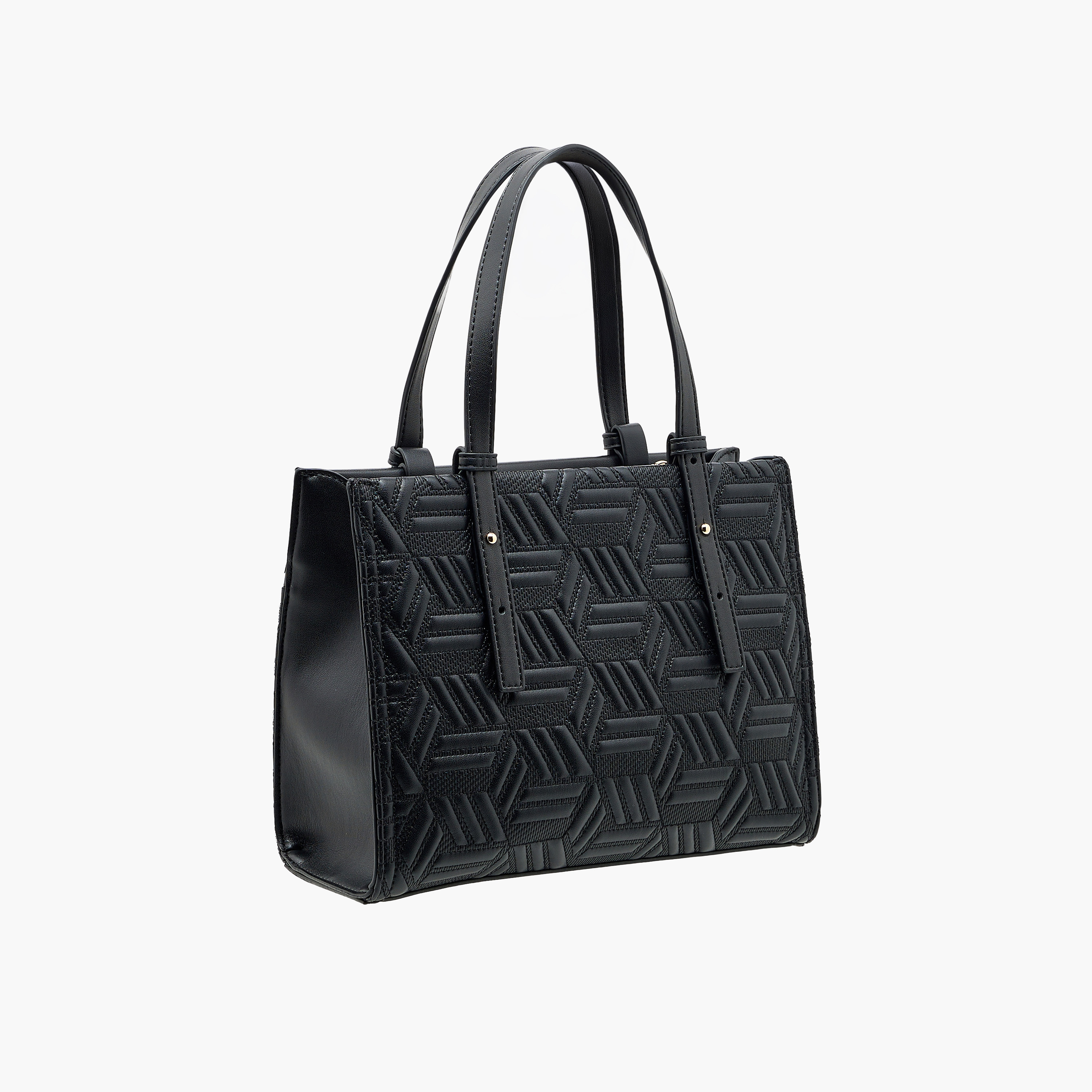 US POLO ASSN. Quilted Tote Bag with Detachable Strap-women-bagsandwallets-handbags-image-4