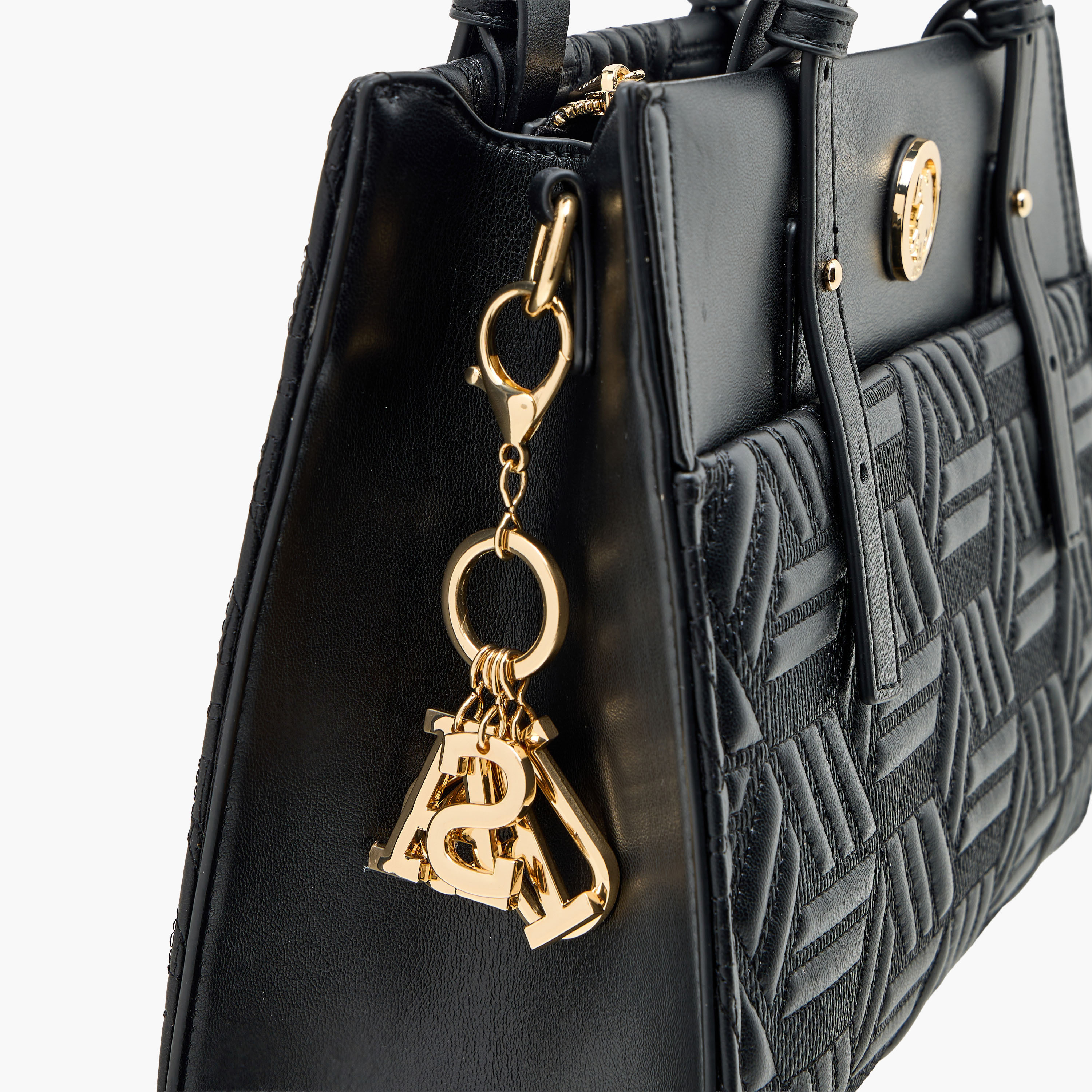 US POLO ASSN. Quilted Tote Bag with Detachable Strap-women-bagsandwallets-handbags-image-6