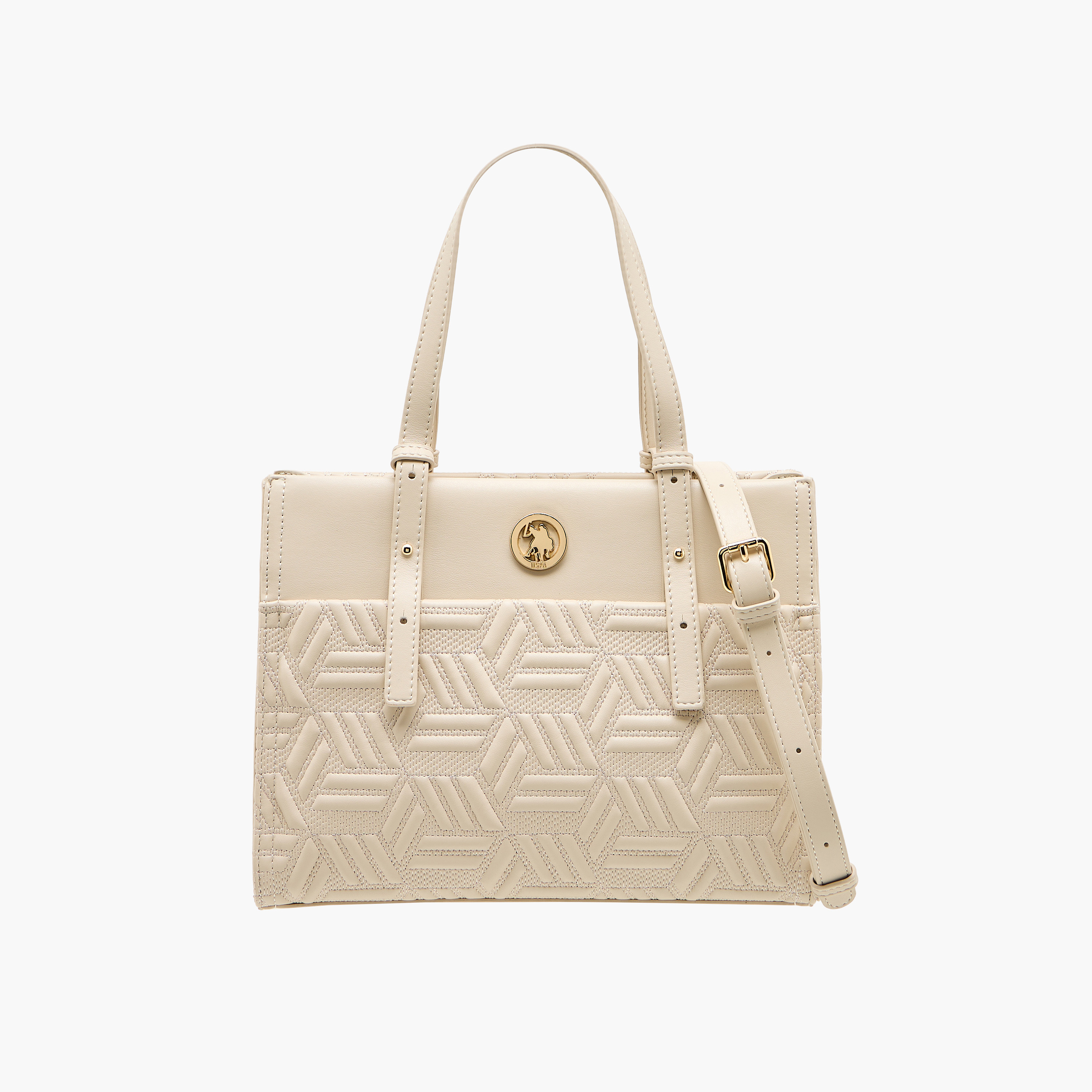 شنطة توت مبطنة بحزام قابل للفصل من يو إس بولو أسن-women-bagsandwallets-handbags-image-1