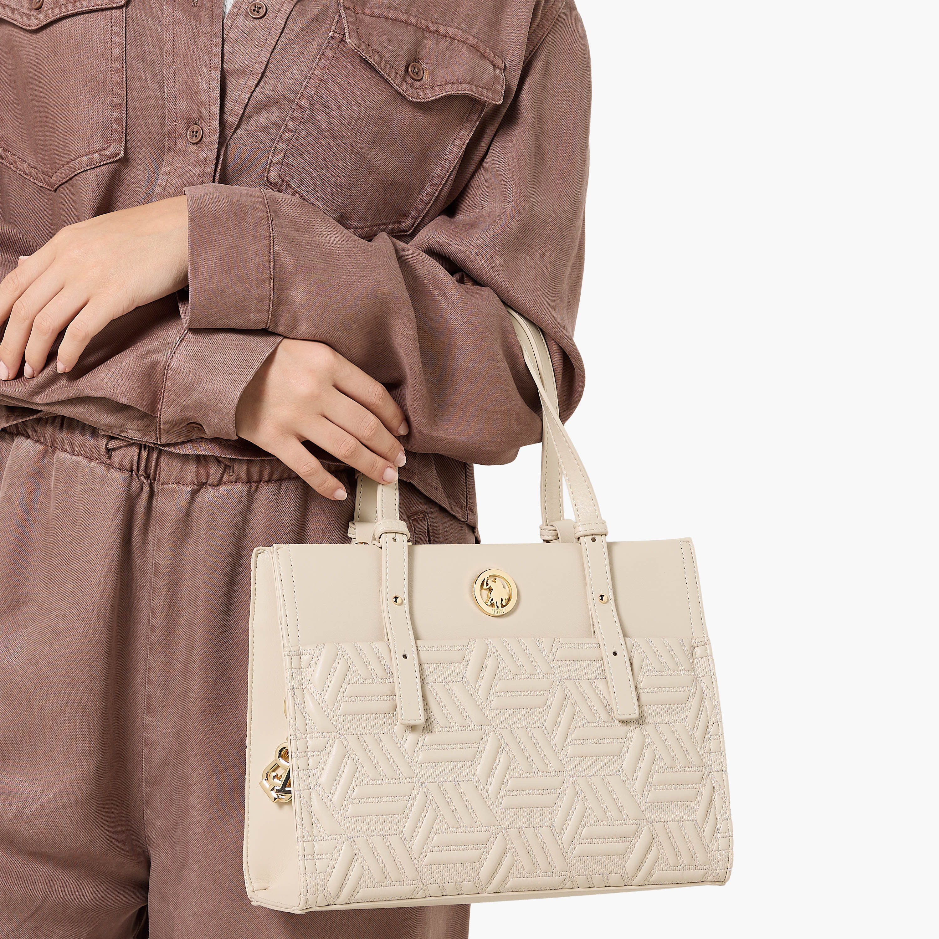 شنطة توت مبطنة بحزام قابل للفصل من يو إس بولو أسن-women-bagsandwallets-handbags-image-2