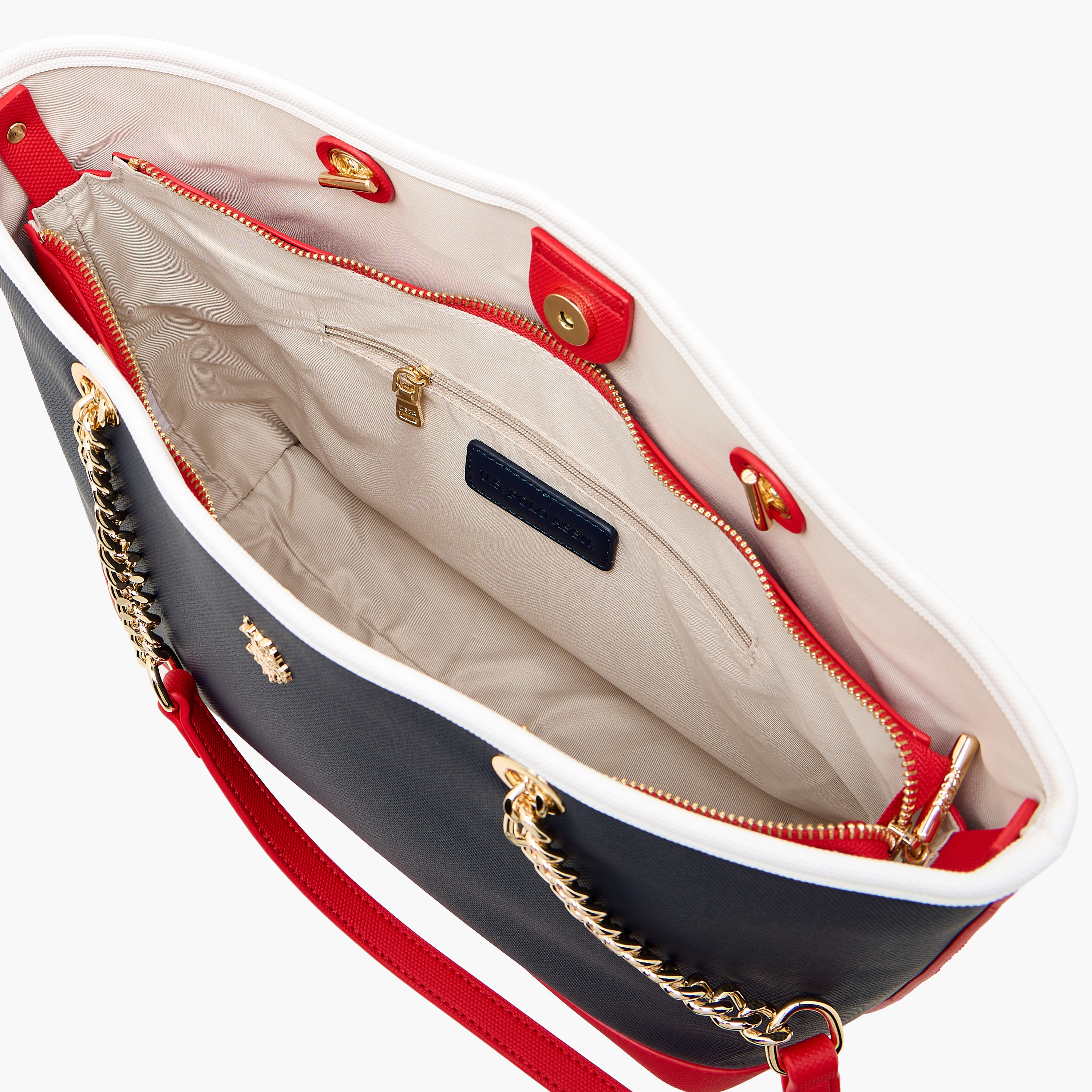 US POLO ASSN. Colourblock Tote Bag with Dual Handles-women-bagsandwallets-handbags-image-8