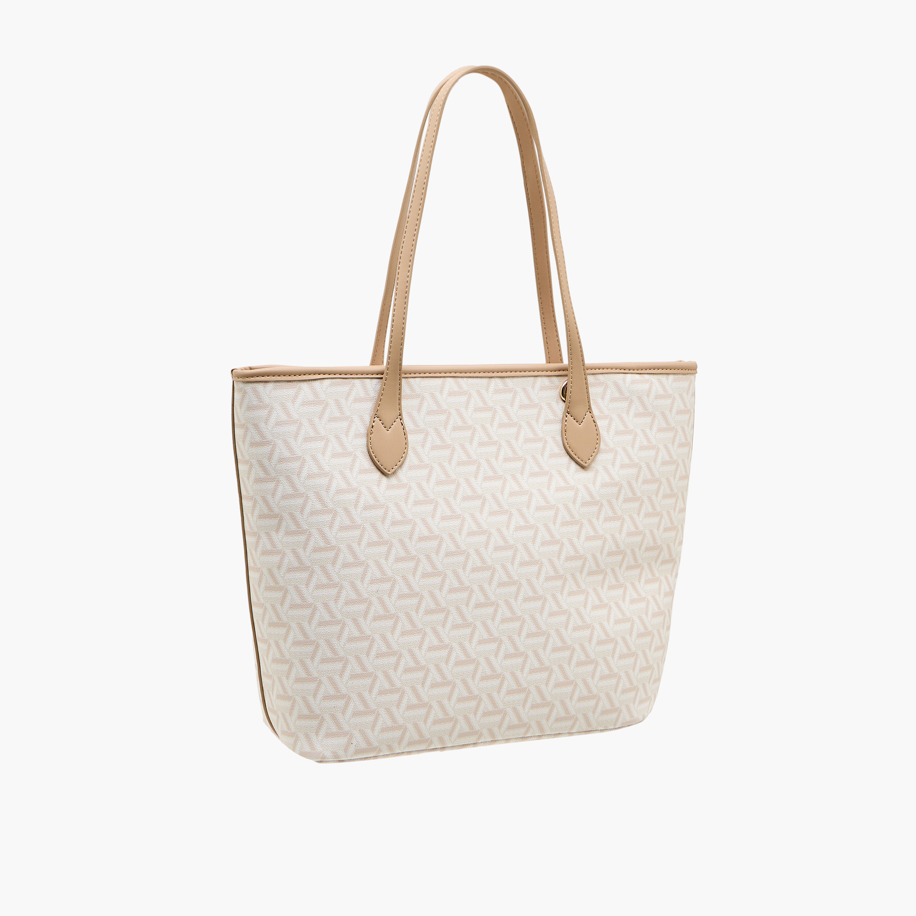 US POLO ASSN. Geometric Print Tote Bag with Detachable Strap-women-bagsandwallets-handbags-image-4