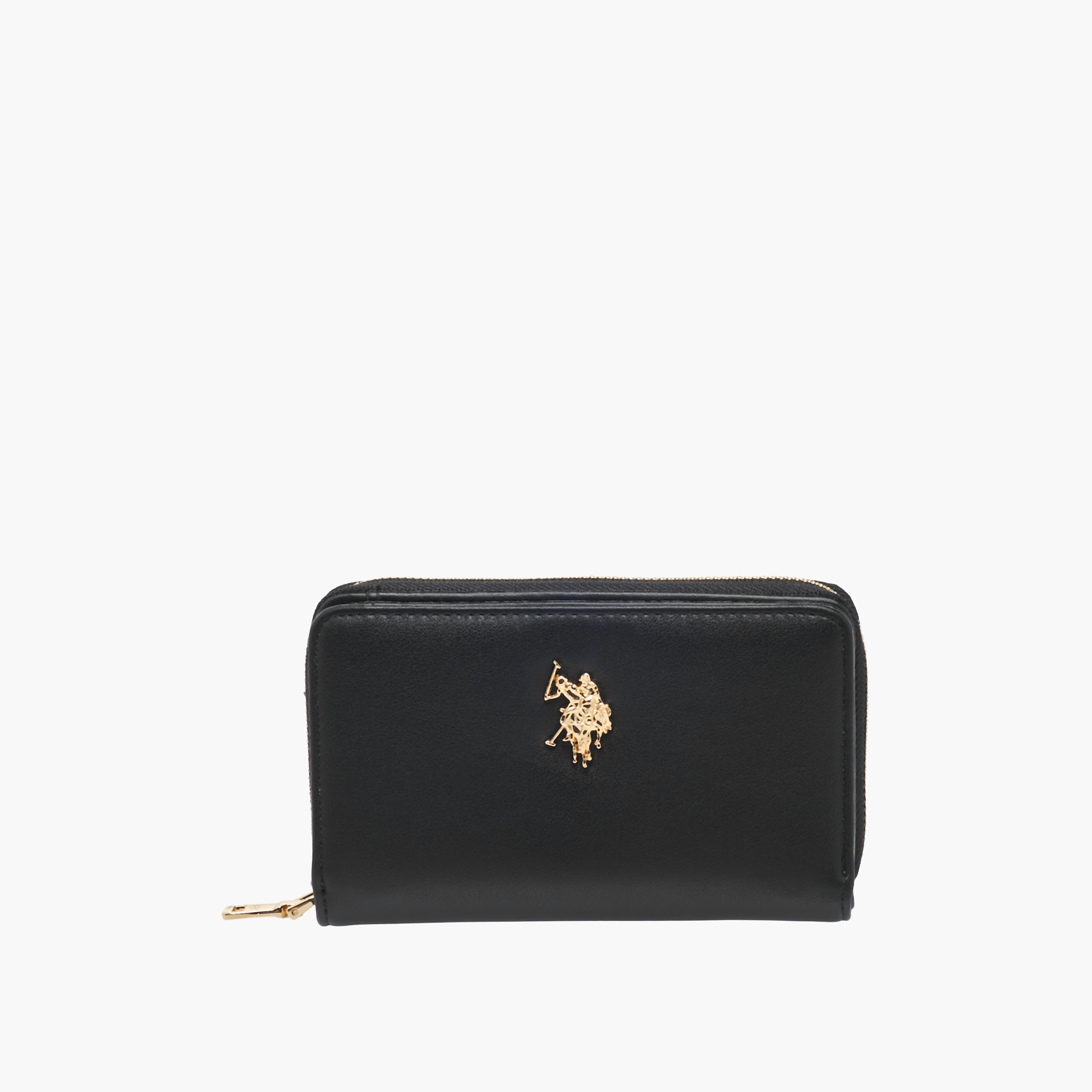 محفظة سادة بسحاب من يو أس بولو أسن-women-bagsandwallets-wallets-image-1