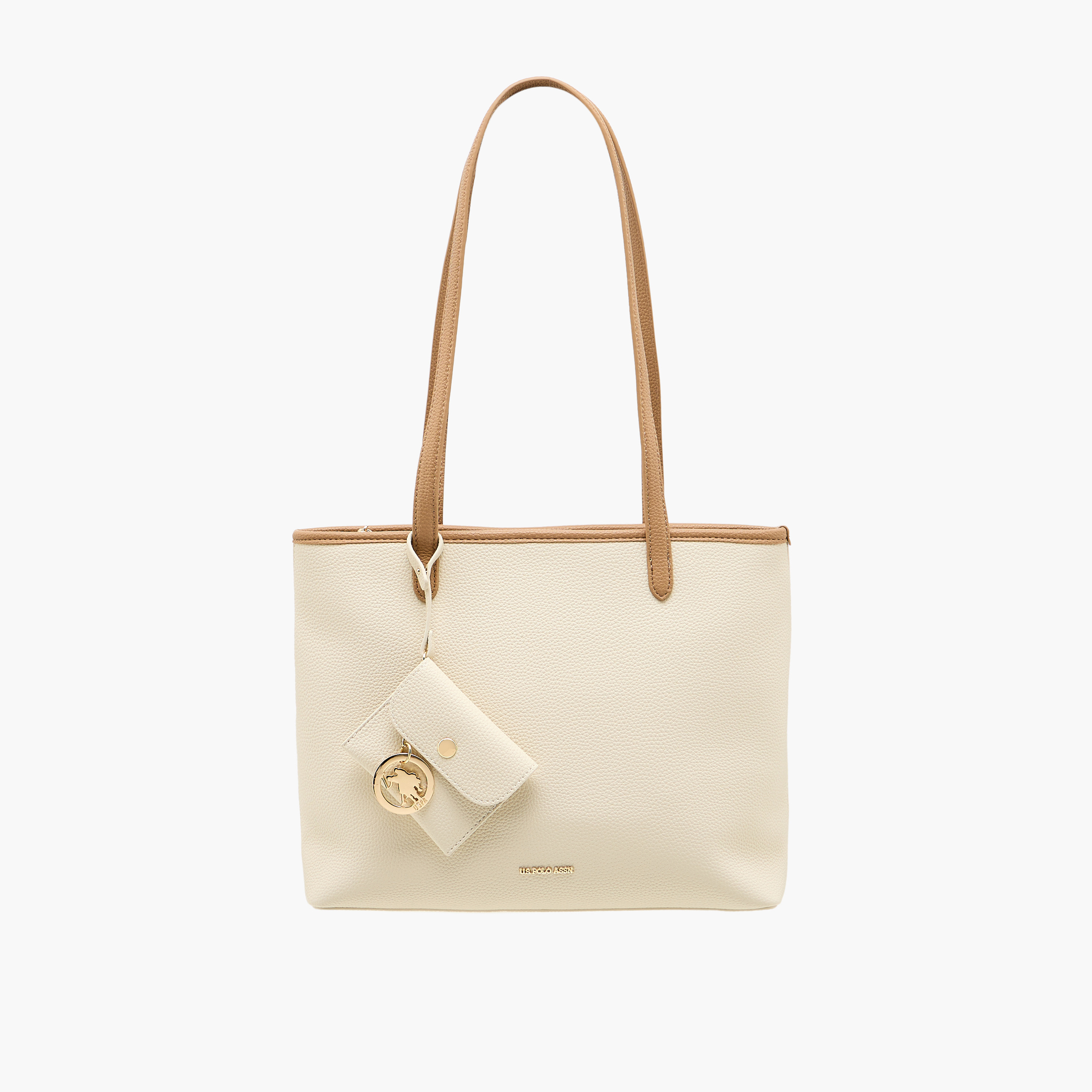 شنطة توتي بارزة الملمس مع شنطة صغيرة للعملات من يو إس بولو أسن-women-bagsandwallets-handbags-image-1