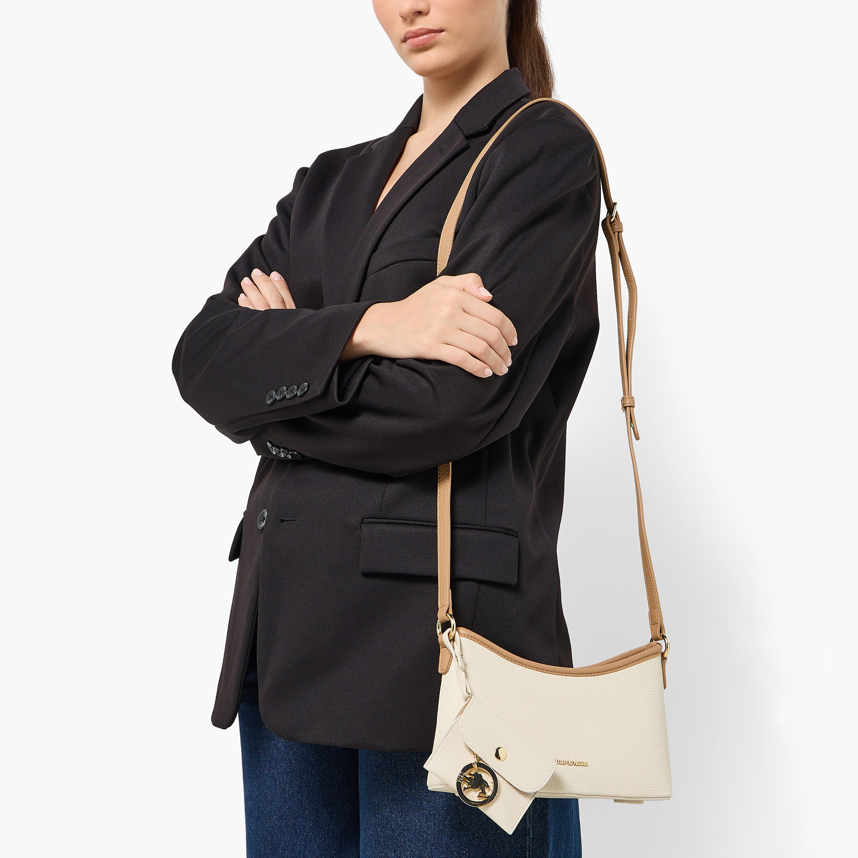 US POLO ASSN. Textured Shoulder Bag with Coin Pouch-women-bagsandwallets-handbags-image-2