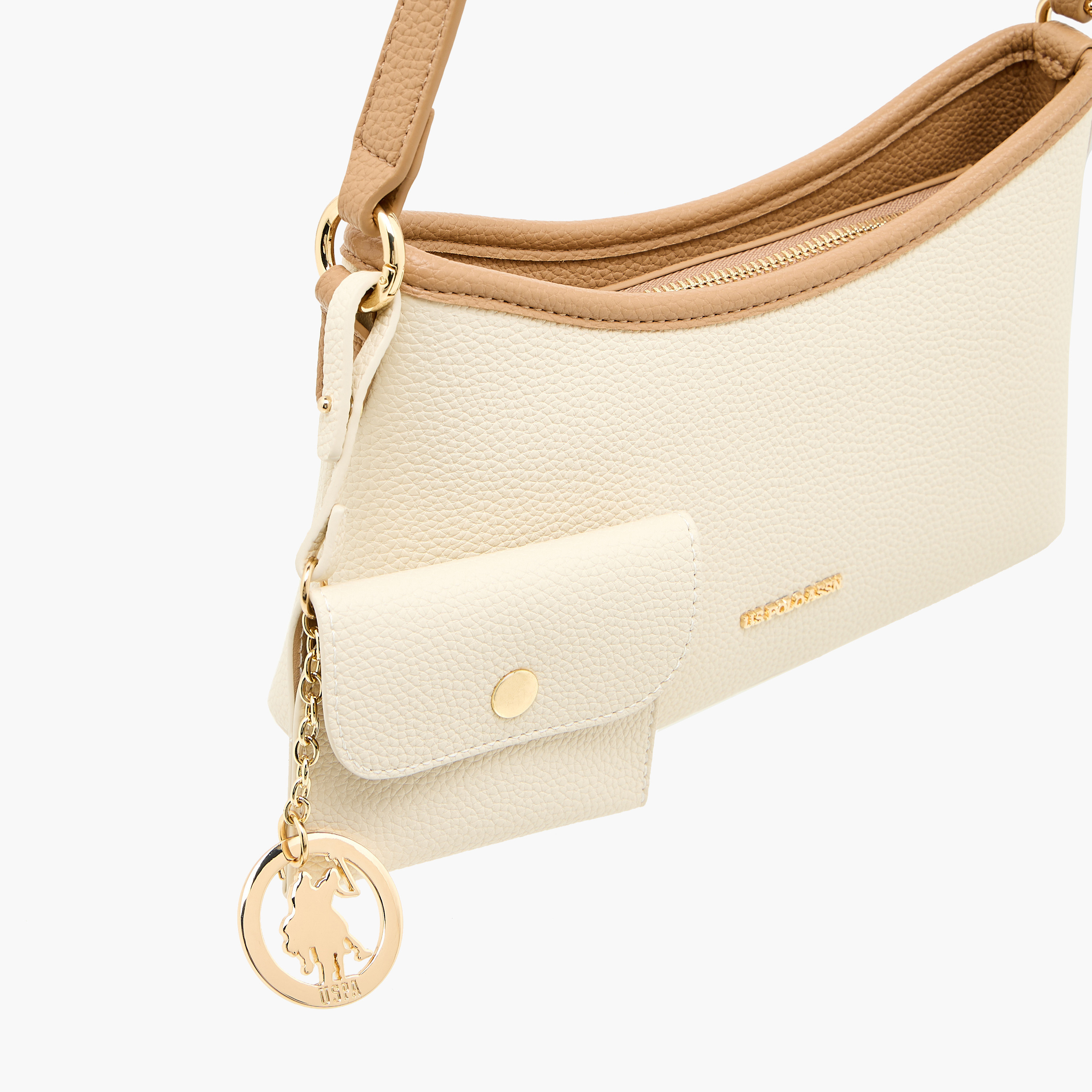 US POLO ASSN. Textured Shoulder Bag with Coin Pouch-women-bagsandwallets-handbags-image-5
