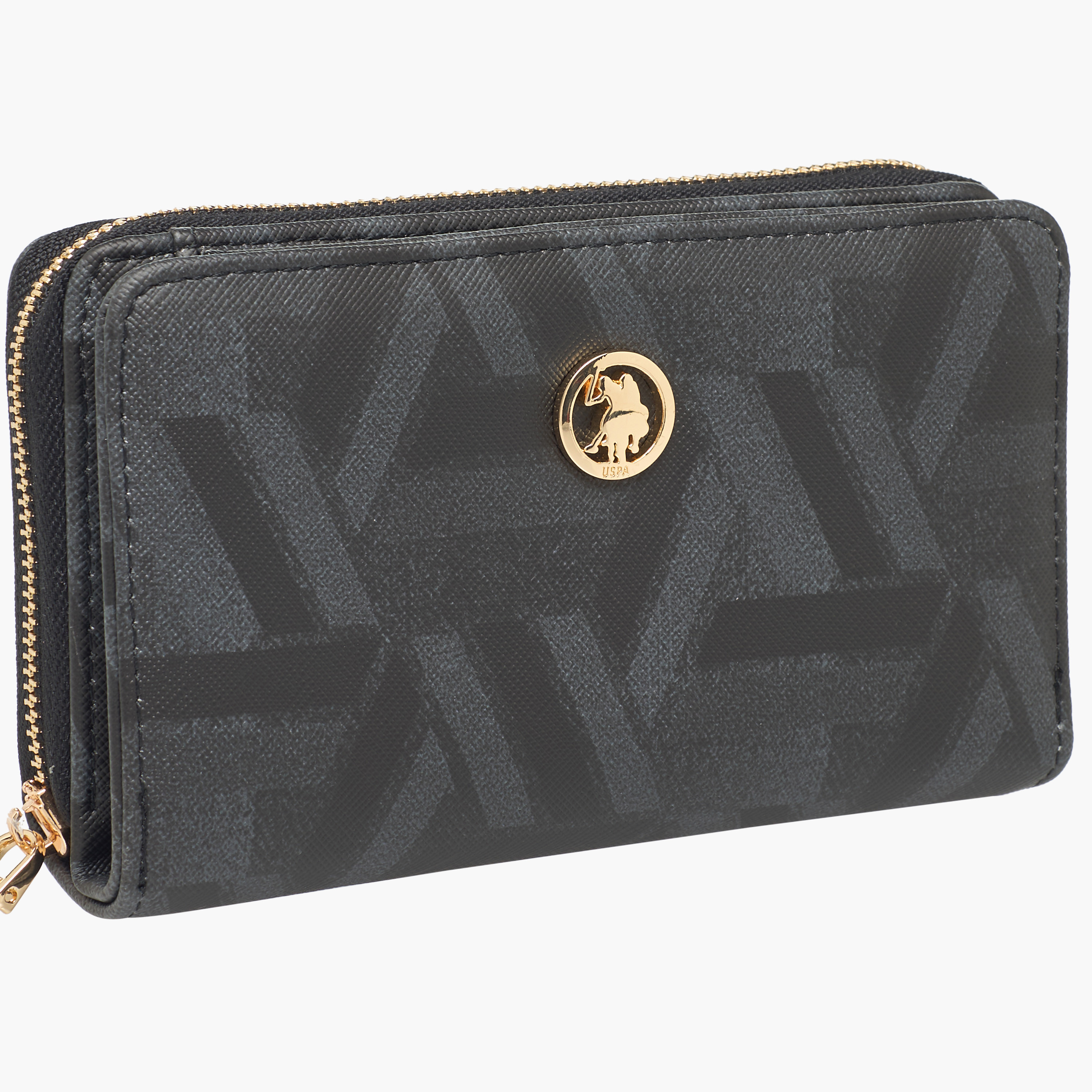 محفظة بطبعات هندسية وسحاب إغلاق من يو أس بولو أسن-women-bagsandwallets-wallets-image-3