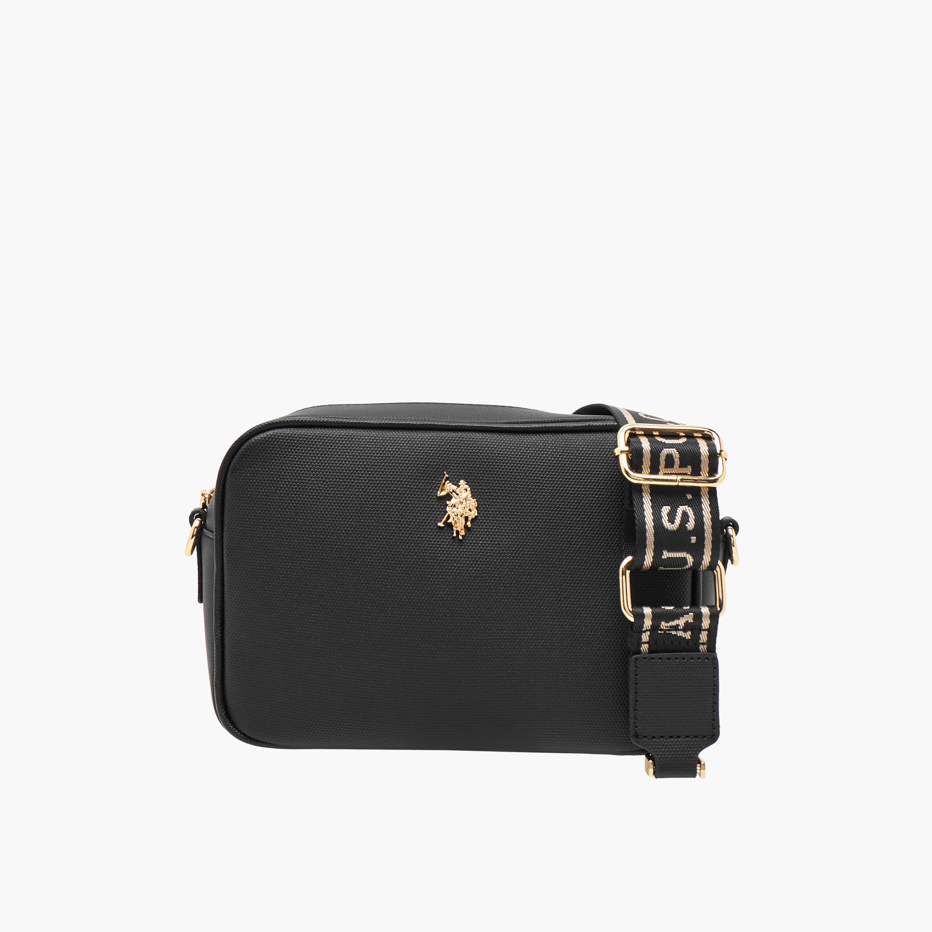 US POLO ASSN. Textured Crossbody Bag with Adjustable Strap-women-bagsandwallets-handbags-image-1