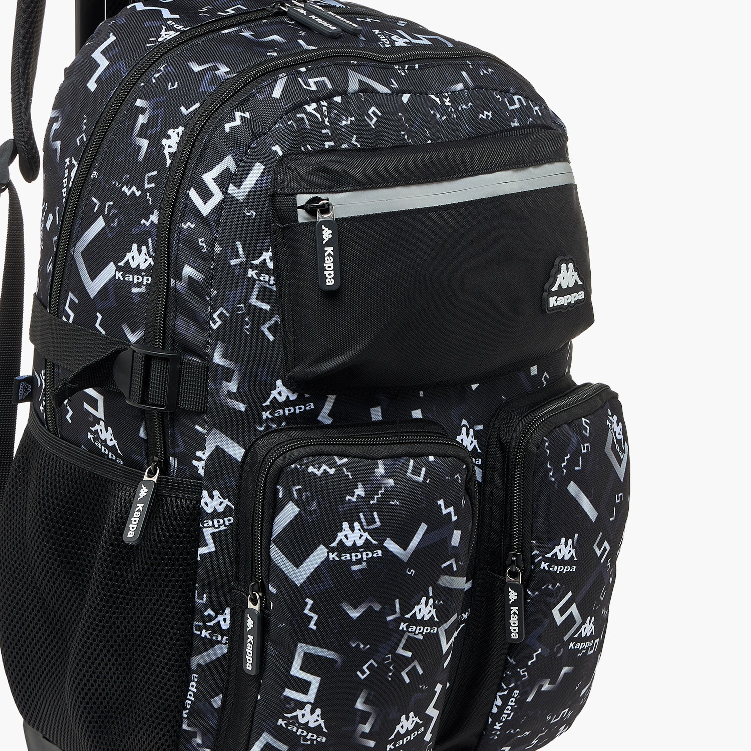 Kappa Logo Print 3-Piece School Trolley Bag Set for Kids 13 Years+ with Lunch Bag and Pencil Pouch-school-bagsandbackpacks-backpacks-image-6