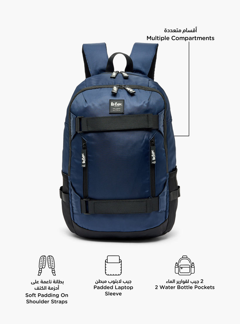 شنطة ظهر سادة بحمالات كتف مبطنة للأطفال من سن 13 سنة من لي كوبر-boys-accessories-bagsandbackpacks-image-2