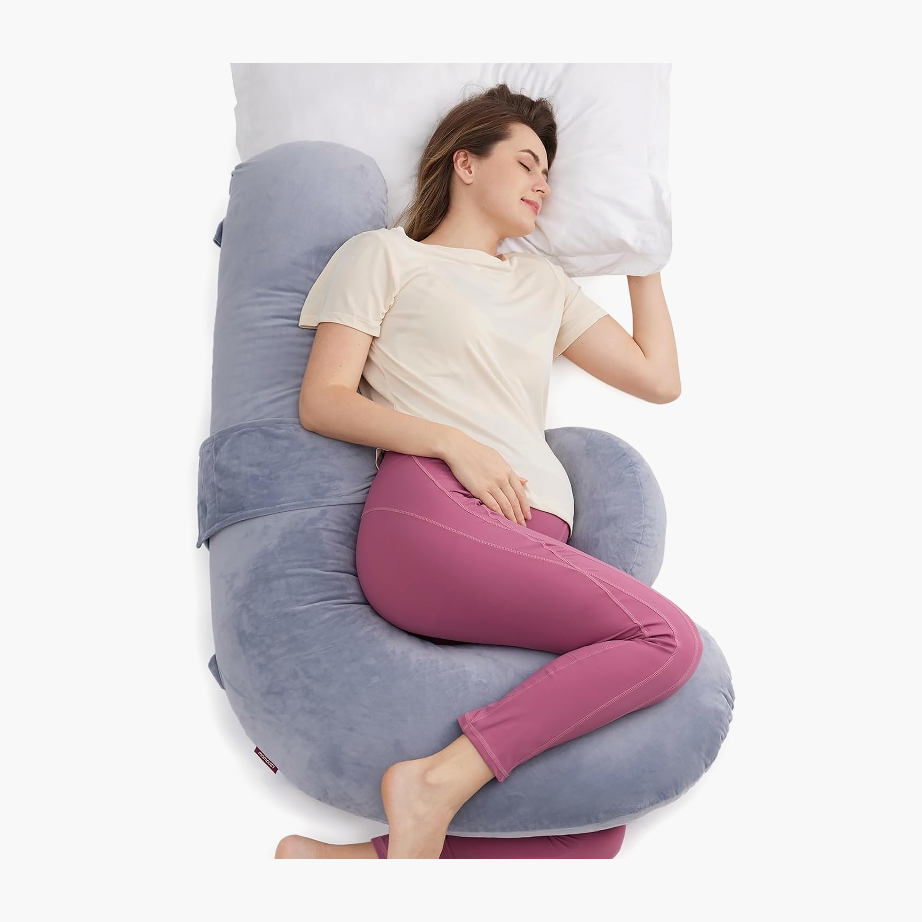 Momcozy F Shaped Pregnancy Pillows with Adjustable Wedge Pillow-baby-maternalcare-pregnancypillows-image-1