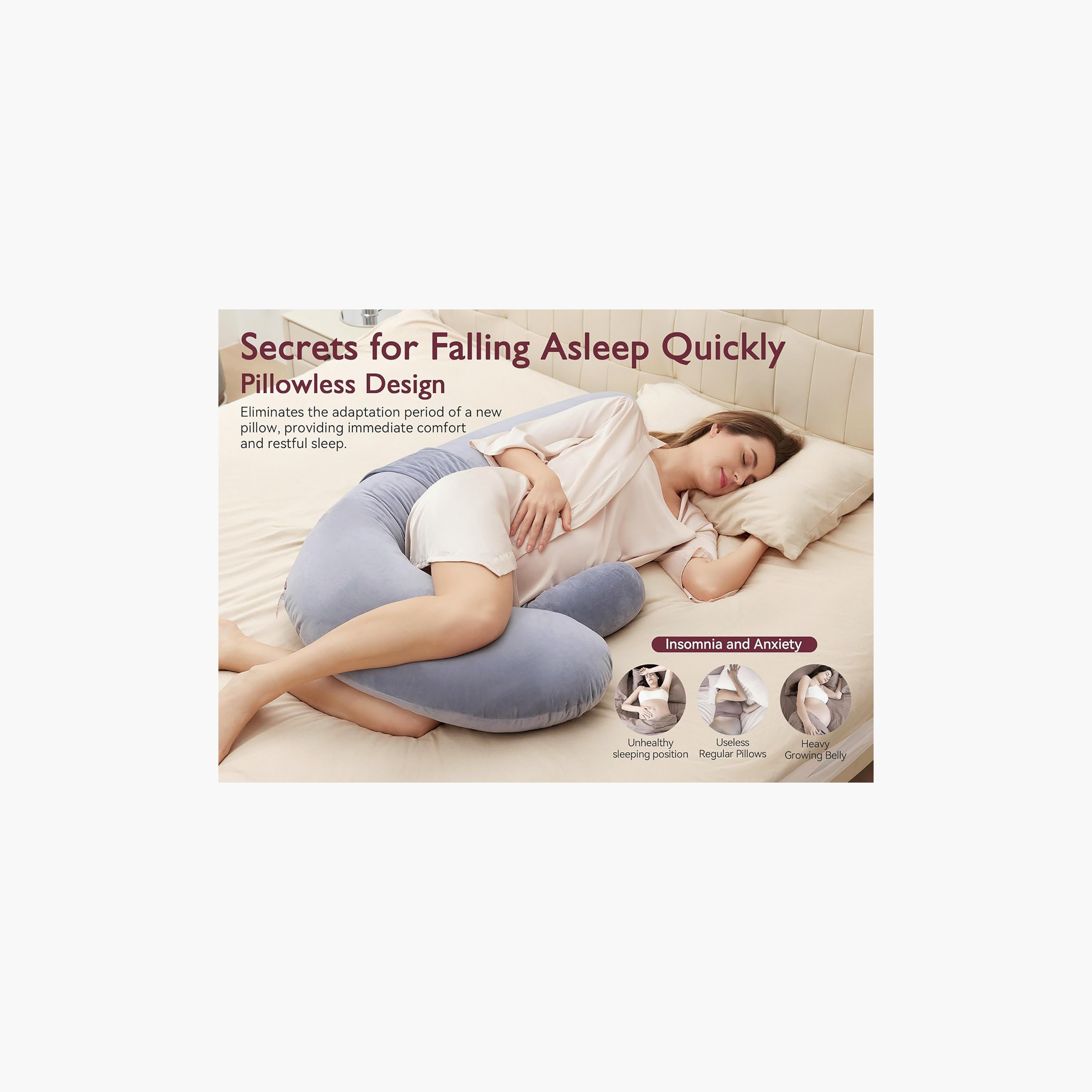 Momcozy F Shaped Pregnancy Pillows with Adjustable Wedge Pillow-baby-maternalcare-pregnancypillows-image-2