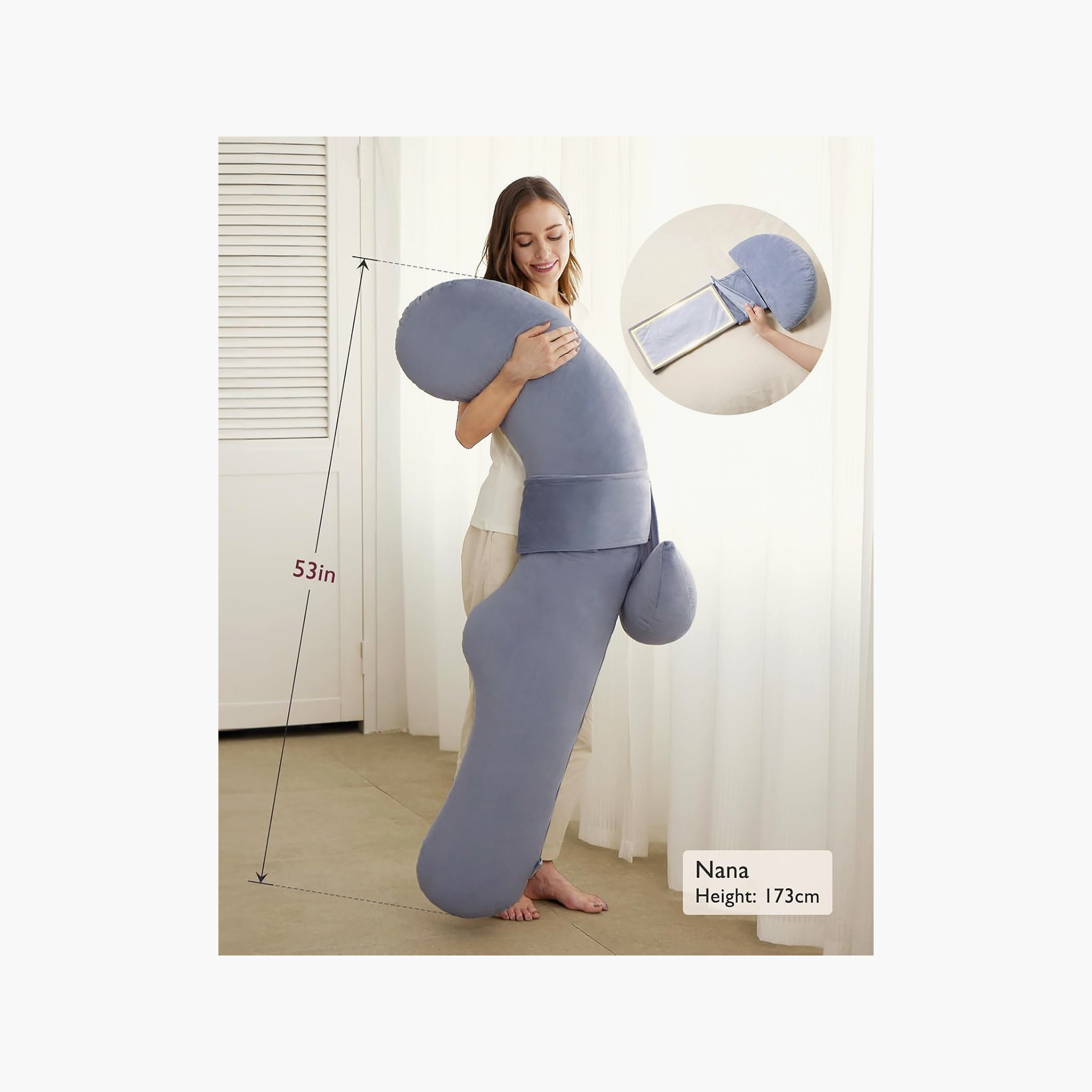 Momcozy F Shaped Pregnancy Pillows with Adjustable Wedge Pillow-baby-maternalcare-pregnancypillows-image-6