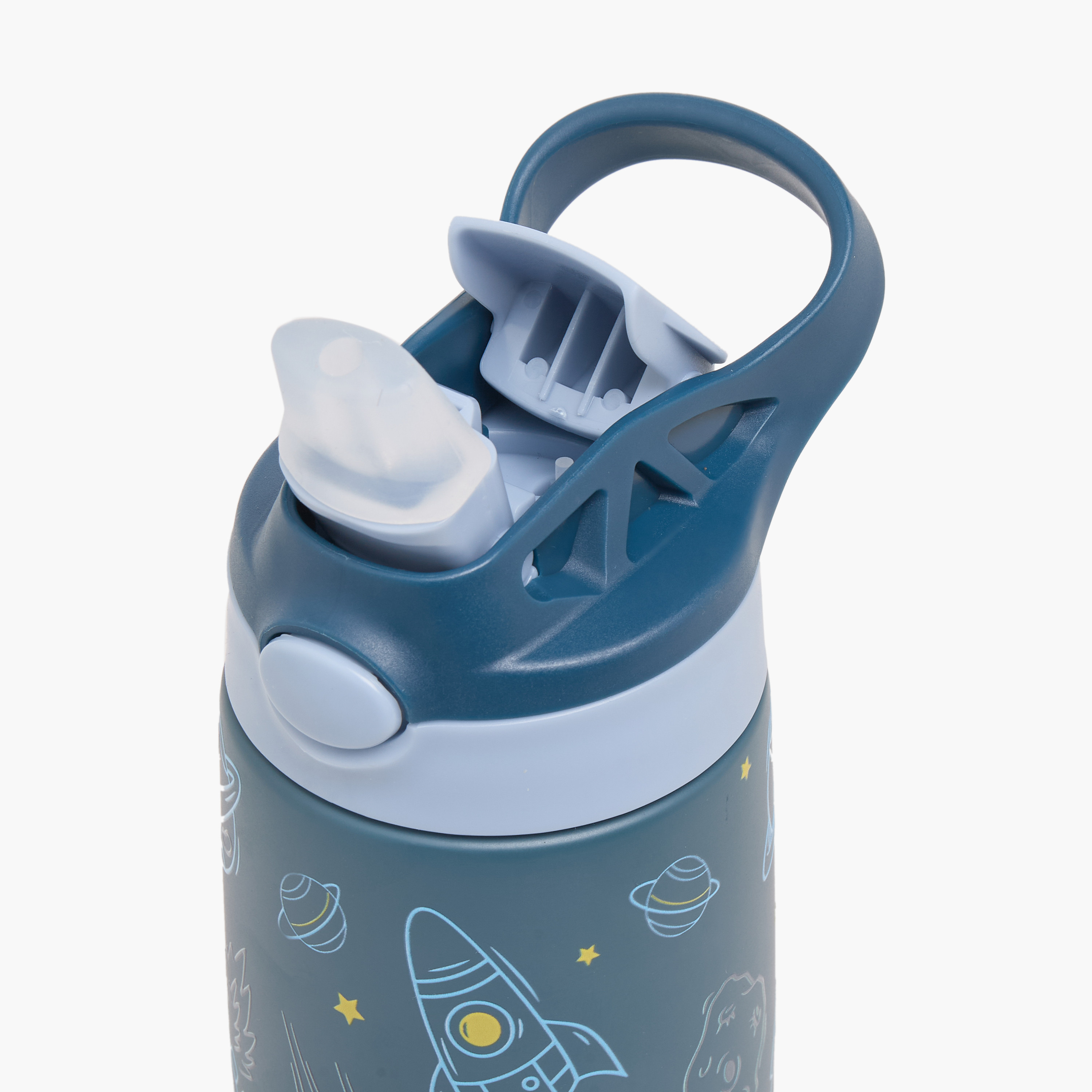 Juniors Space Print Stainless Steel Water Bottle with Spout and Carry Handle-school-waterbottles-image-5