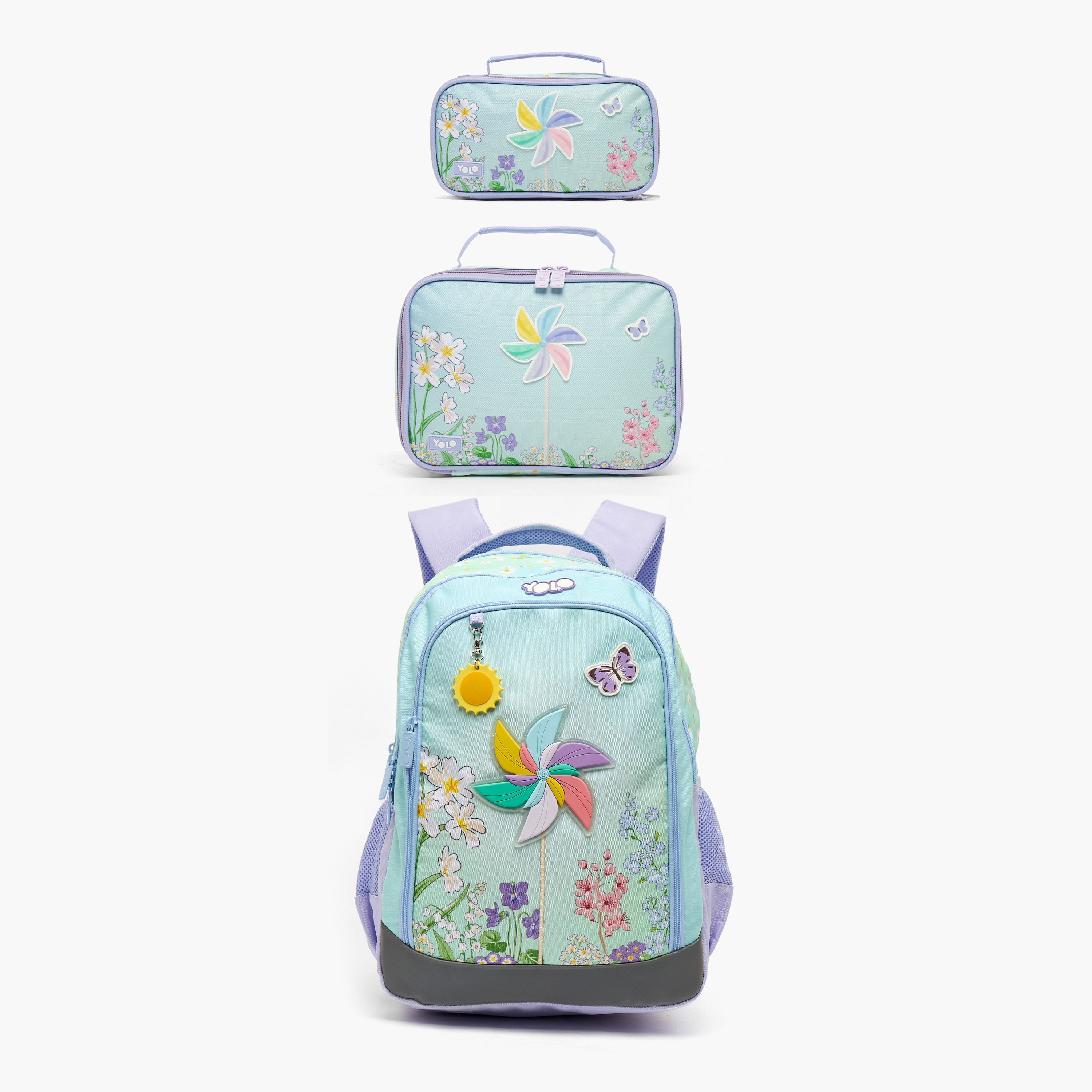 شنطة ظهر بأحزمة مبطنة وطبعات زهرية للبنات بعمر 8-13 سنة من يولو - 18 بوصة-school-bagsandbackpacks-backpacks-image-11