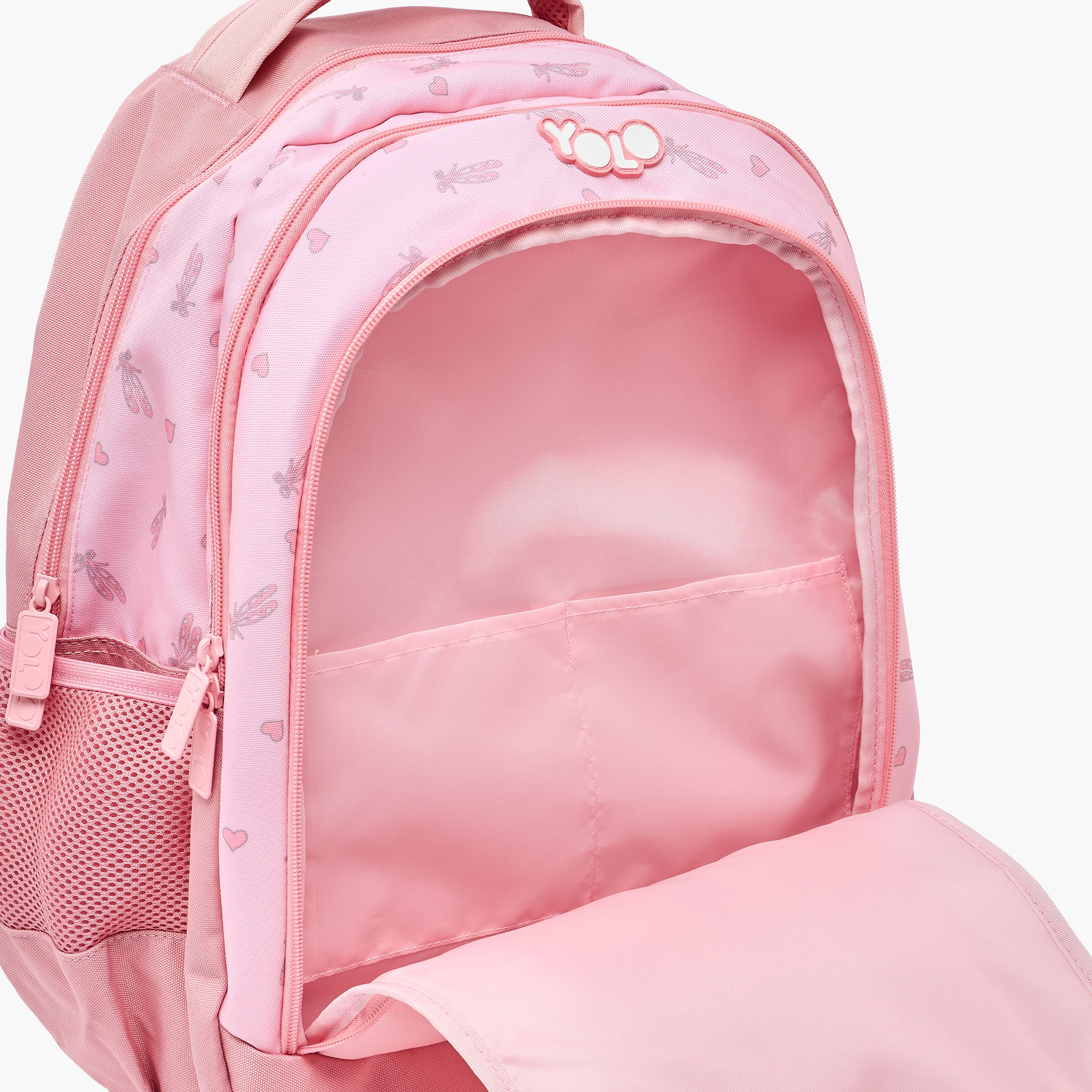 شنطة ظهر بطبعة باليرينا للبنات من 8-13 سنة مع أحزمة كتف مبطنة - 18 بوصة من يولو-school-bagsandbackpacks-backpacks-image-5