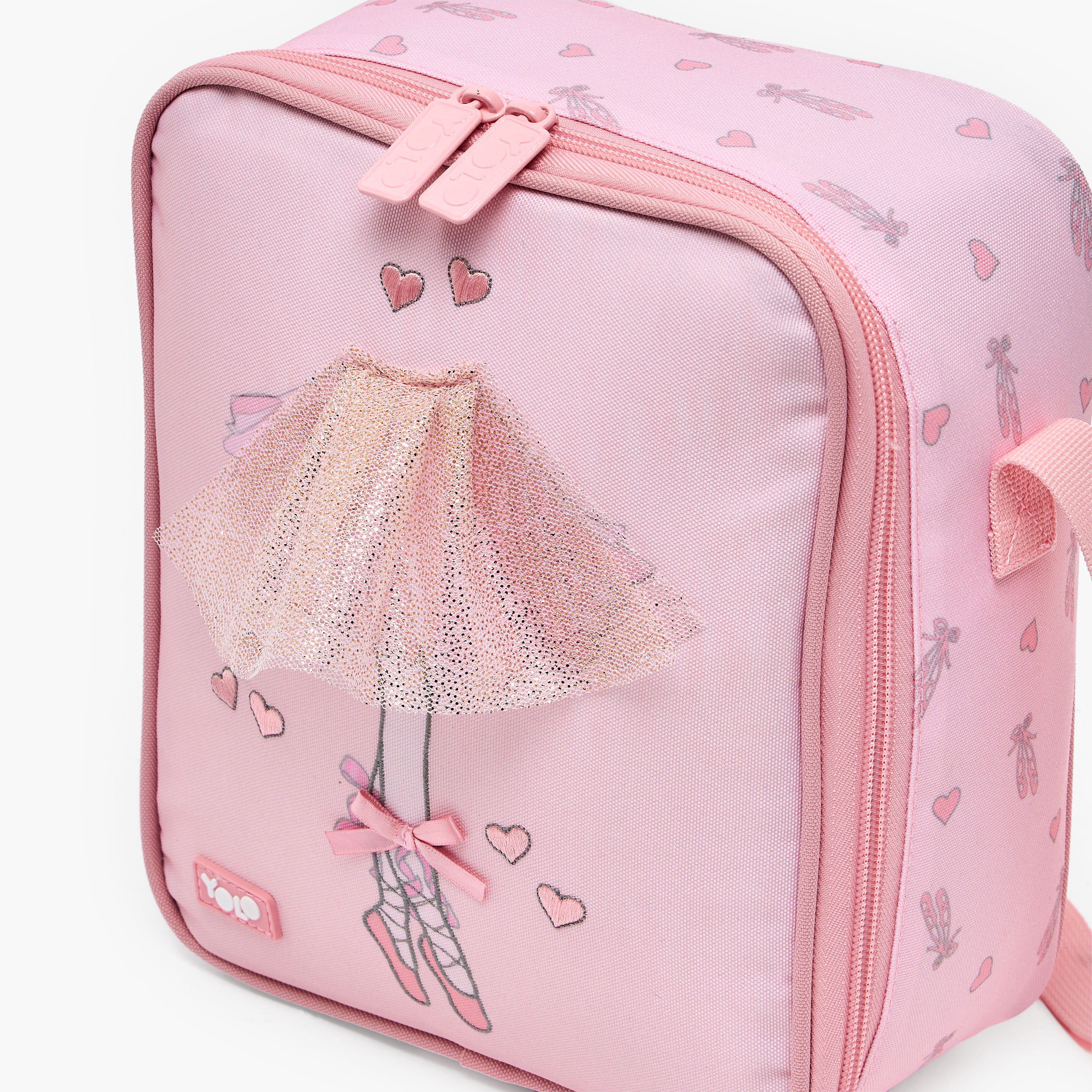شنطة غداء بطبعات راقصة باليه وحزام قابل للتعديل للبنات 5-8 سنوات من يولو-school-lunchessentials-lunchbags-image-2