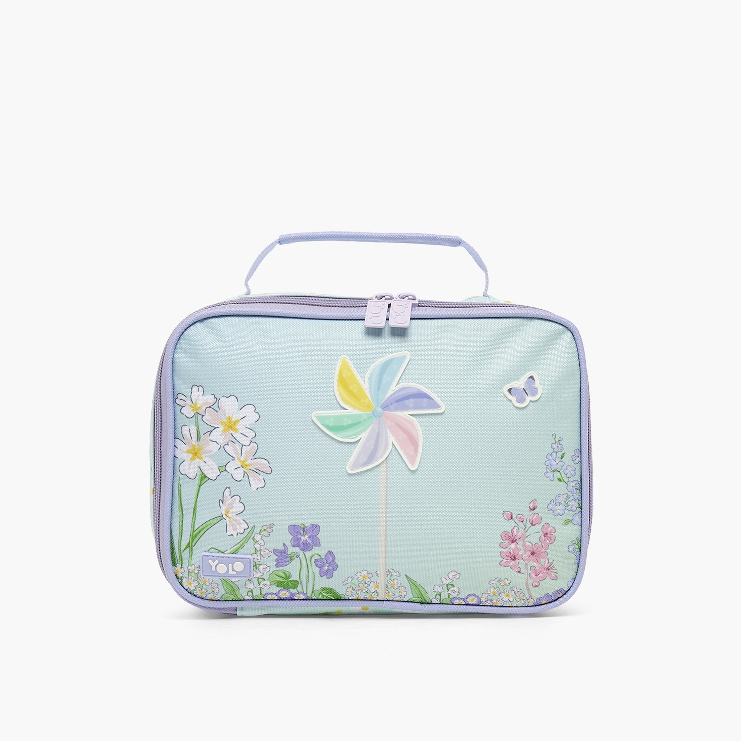 Yolo Floral Print Lunch Bag for Girls 5-8 Years with Zip Closure-school-lunchessentials-lunchbags-image-1