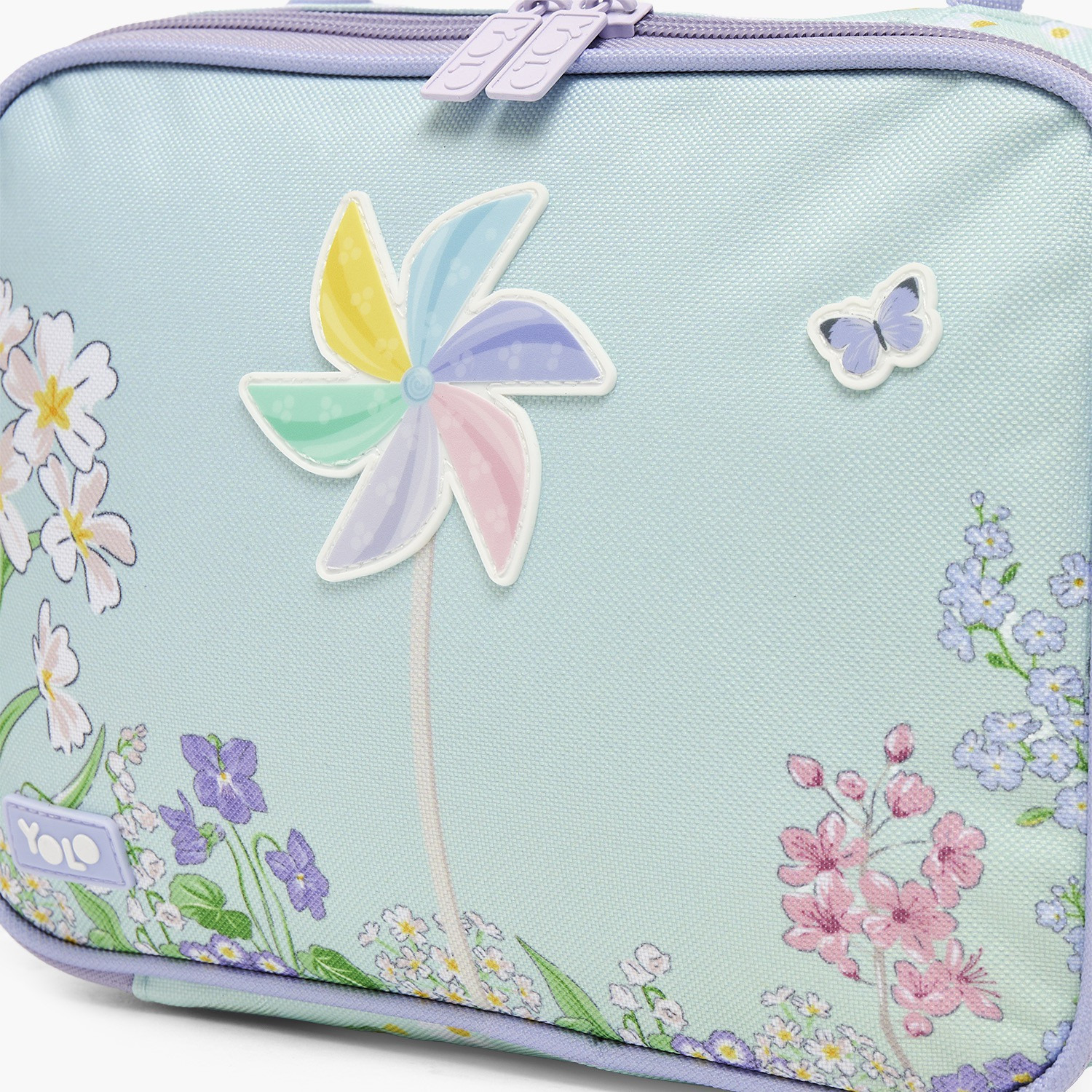 Yolo Floral Print Lunch Bag for Girls 5-8 Years with Zip Closure-school-lunchessentials-lunchbags-image-3