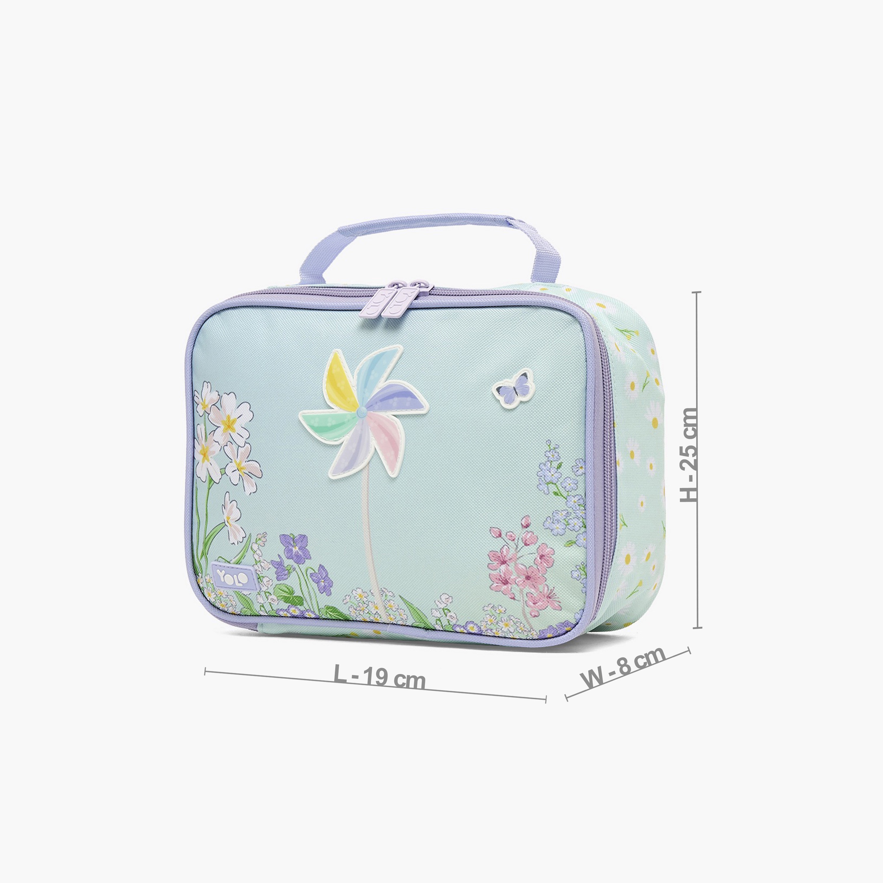 Yolo Floral Print Lunch Bag for Girls 5-8 Years with Zip Closure-school-lunchessentials-lunchbags-image-6