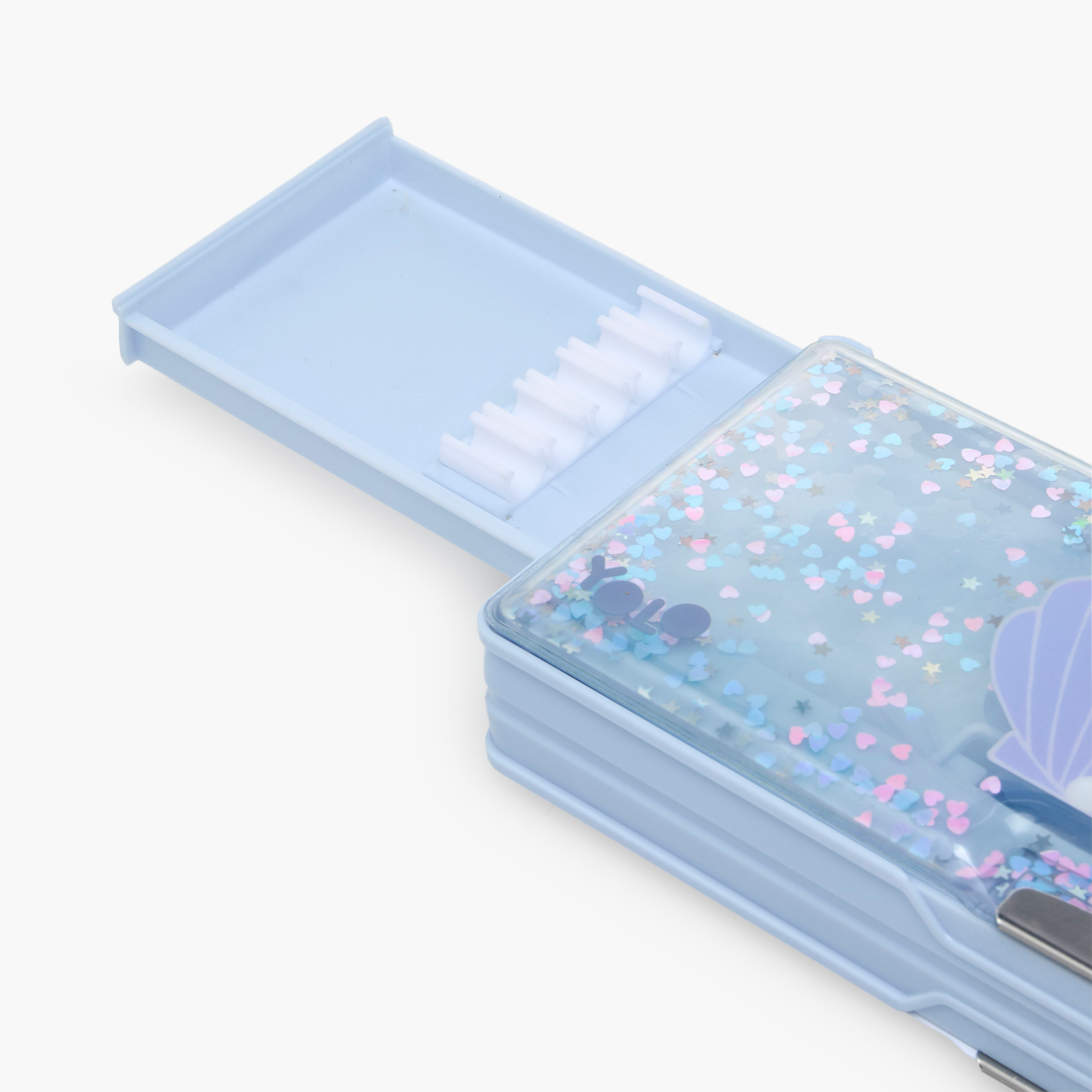 مقلمة بطبعات صدف البحر مع آلة حاسبة من يولو-school-stationery-pencilcases-image-6