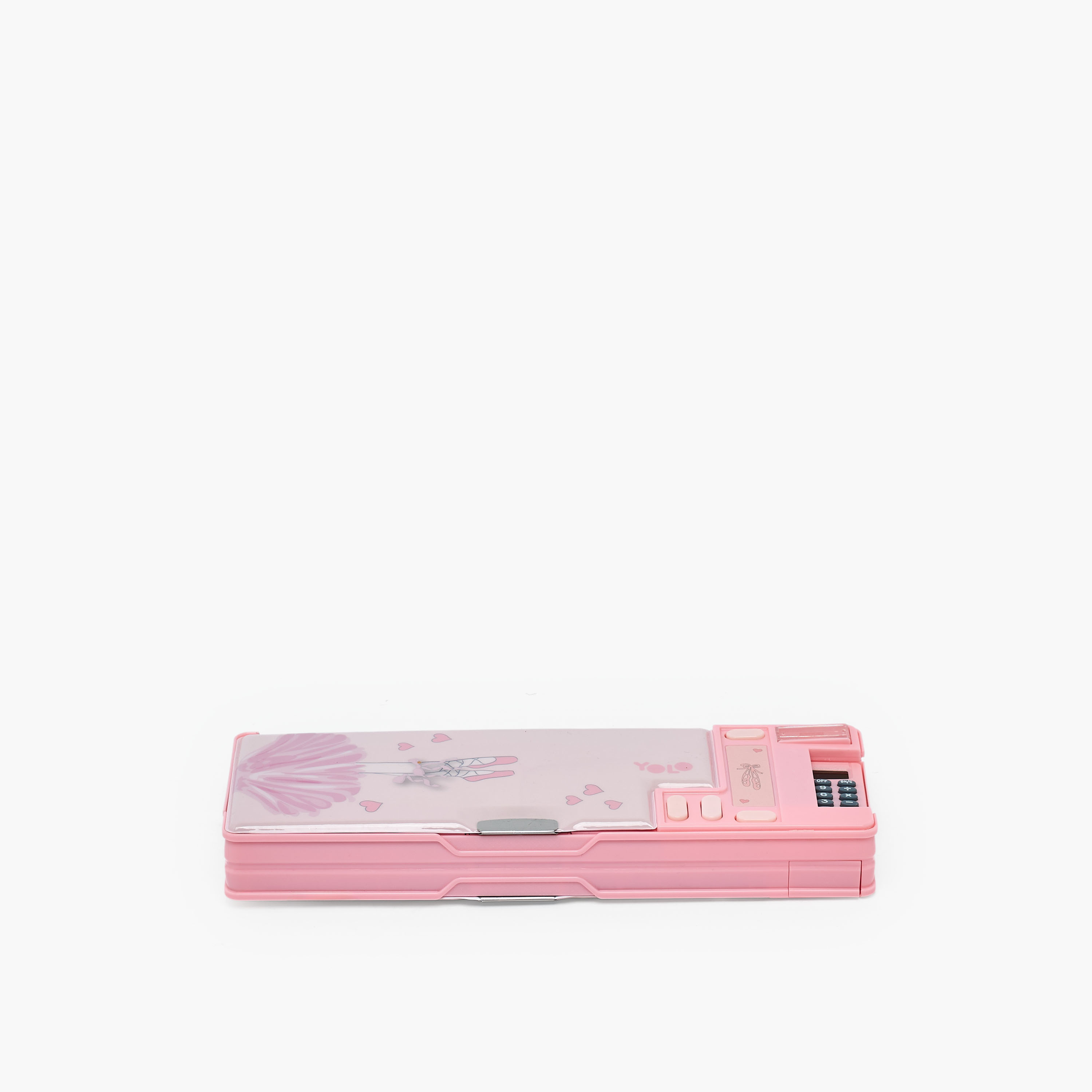 Yolo Ballerina Print Pencil Case with 2 Compartments-school-stationery-pencilcases-image-1