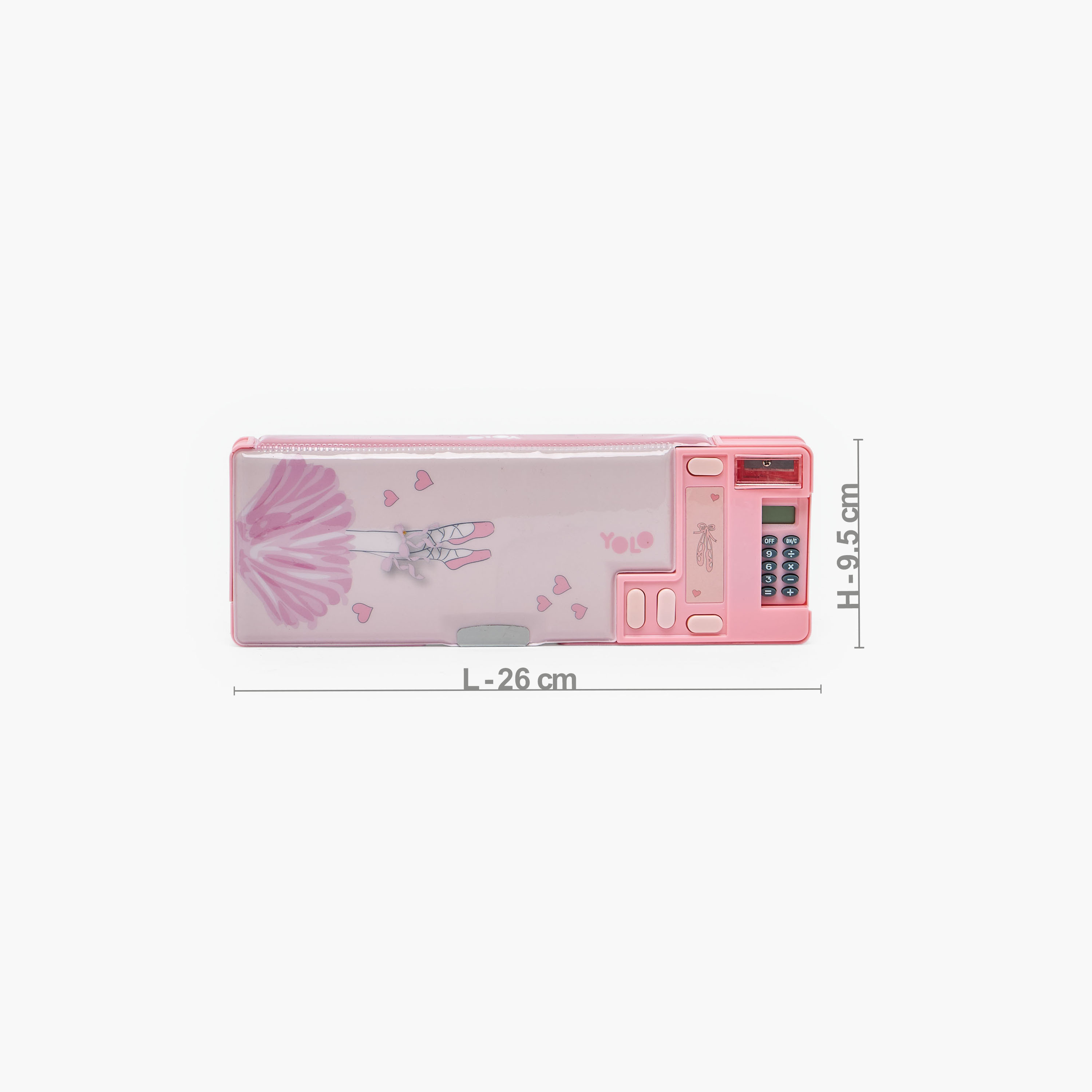 Yolo Ballerina Print Pencil Case with 2 Compartments-school-stationery-pencilcases-image-4