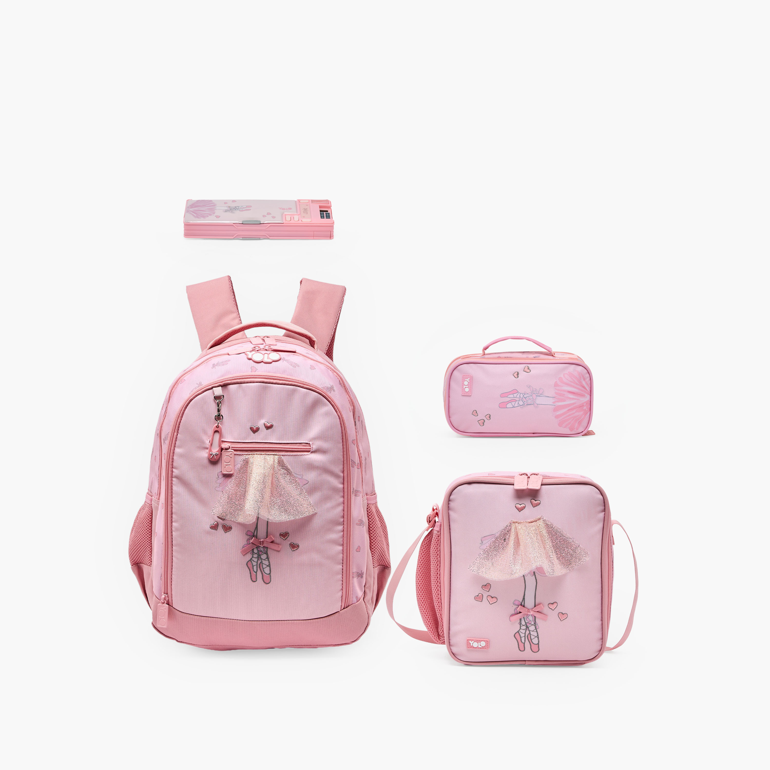 Yolo Ballerina Print Pencil Case with 2 Compartments-school-stationery-pencilcases-image-8