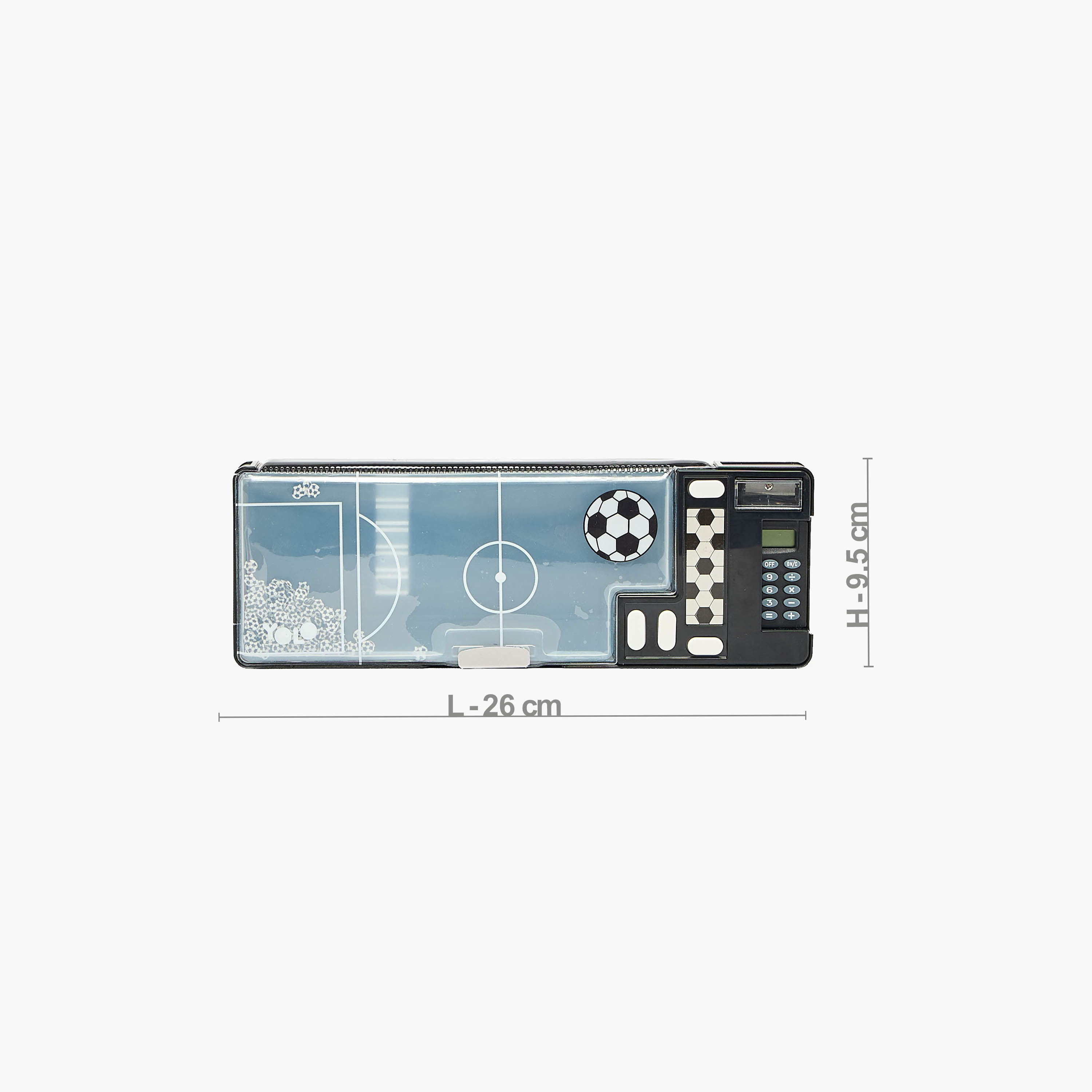 Yolo Football Print Pencil Case with 2 Compartments-school-stationery-pencilcases-image-4