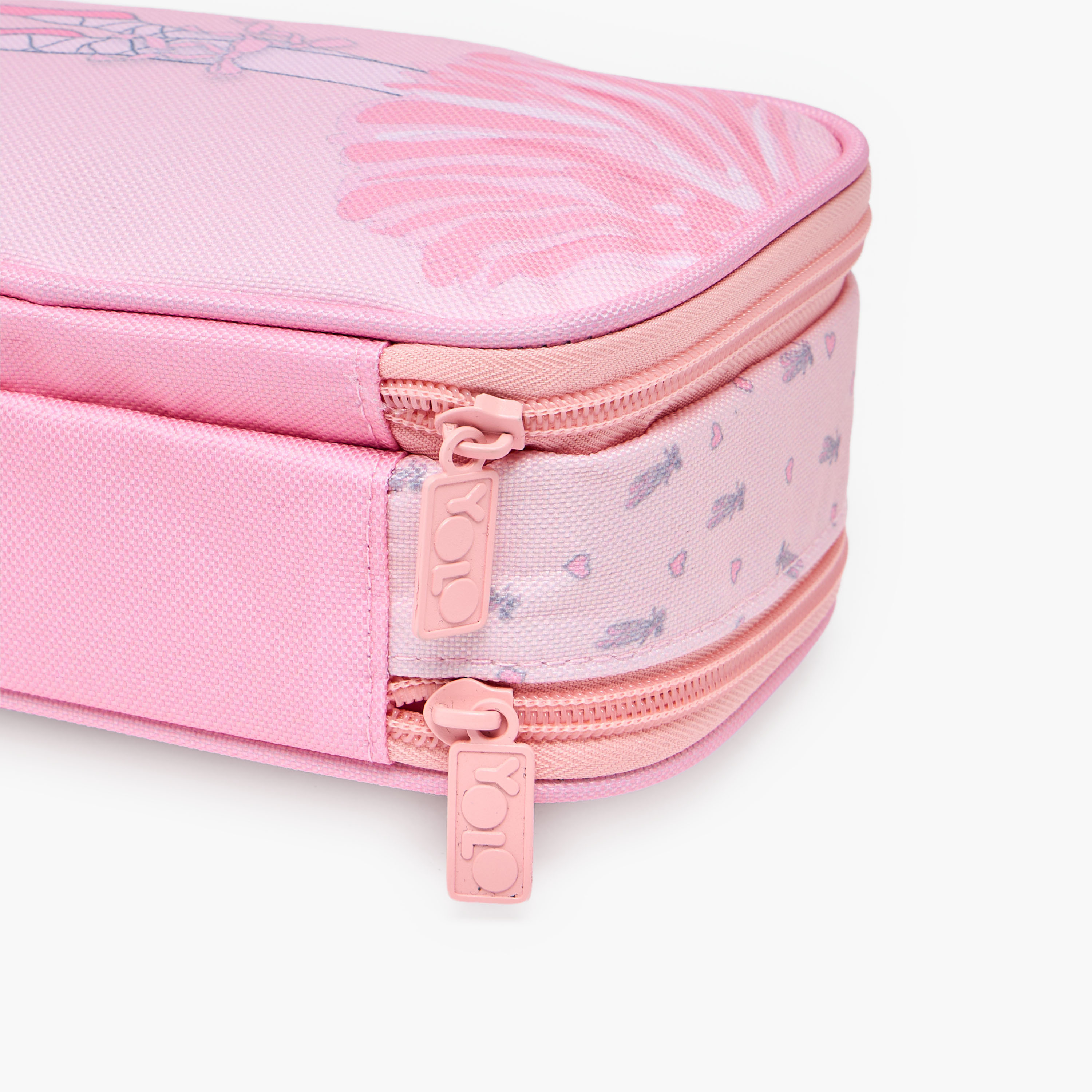 Yolo Ballerina Print Pencil Pouch with 2 Compartments-school-stationery-pencilcases-image-6