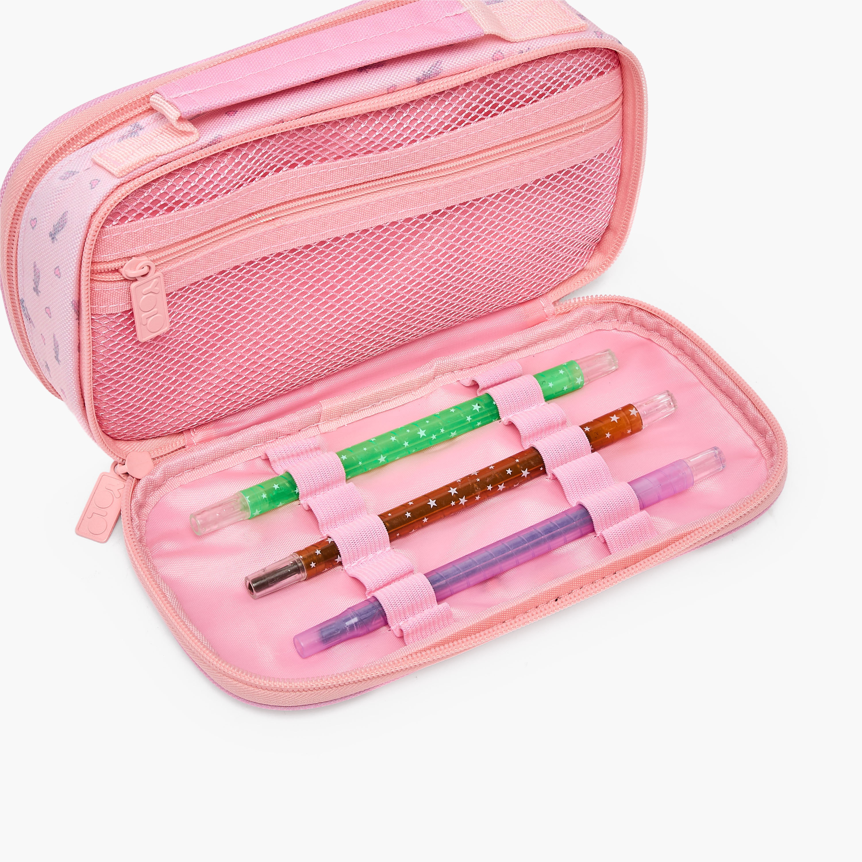 Yolo Ballerina Print Pencil Pouch with 2 Compartments-school-stationery-pencilcases-image-8