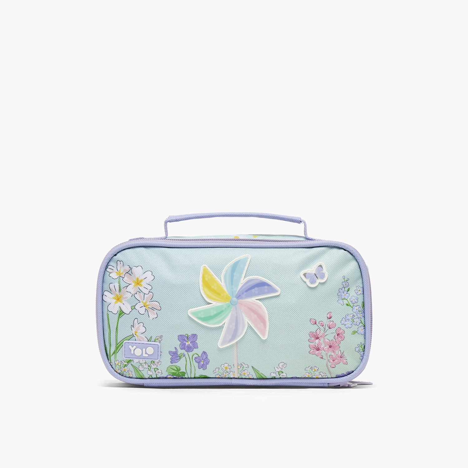 Yolo Floral Print Pencil Pouch with 2 Compartments-school-stationery-pencilcases-image-1