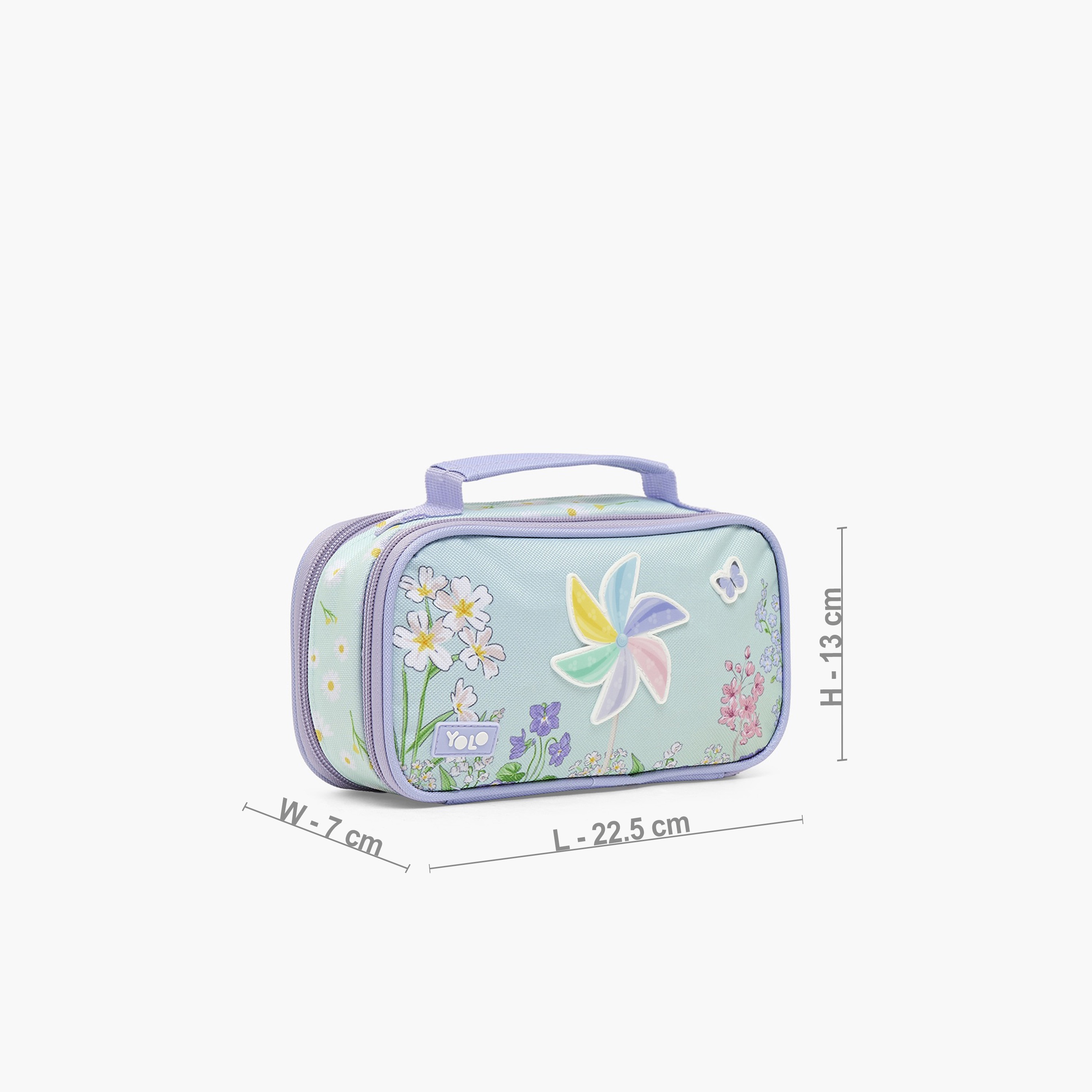 Yolo Floral Print Pencil Pouch with 2 Compartments-school-stationery-pencilcases-image-3
