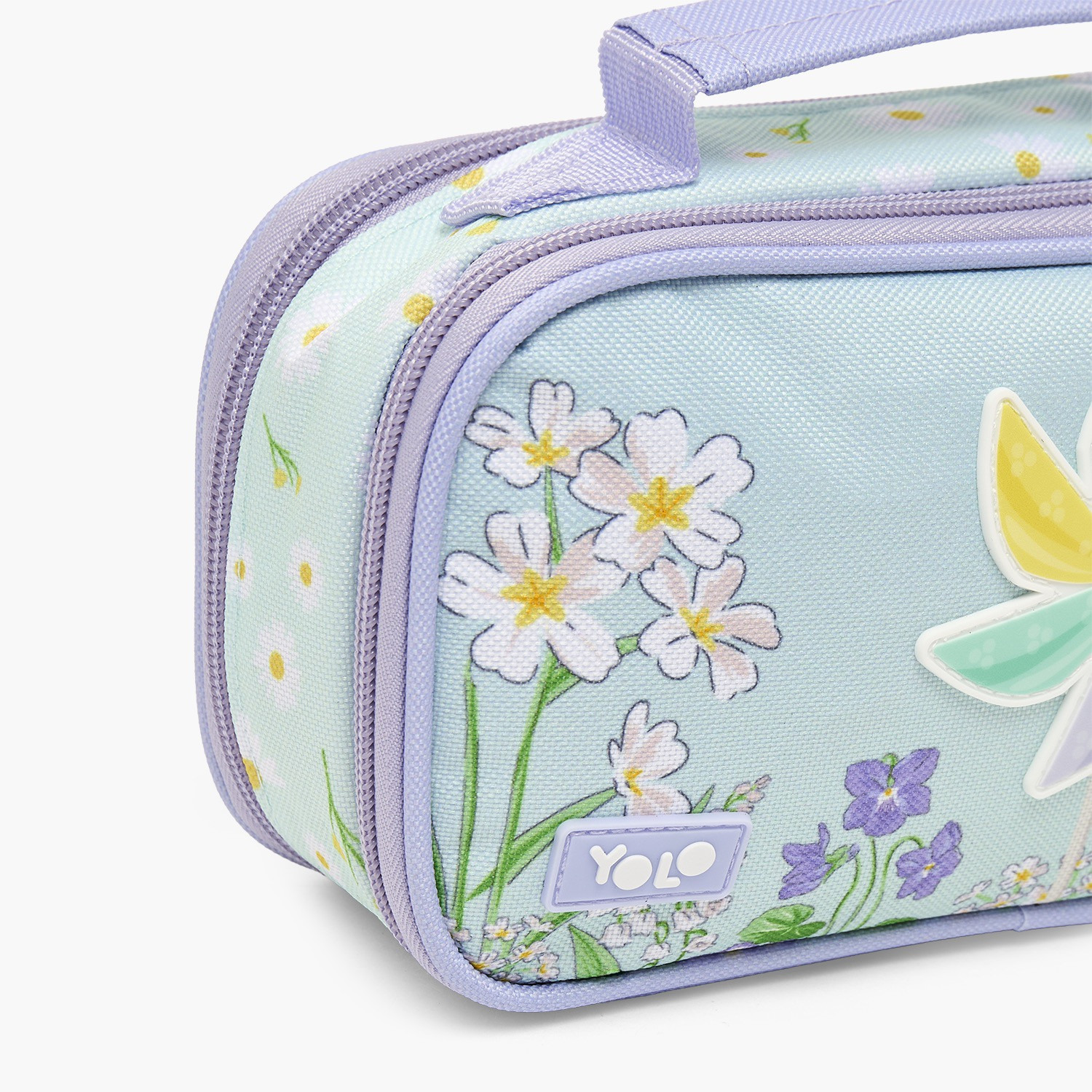Yolo Floral Print Pencil Pouch with 2 Compartments-school-stationery-pencilcases-image-5