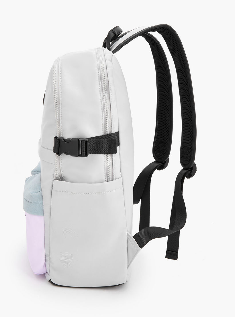 شنطة ظهر بأحزمة كتف قابلة للتعديل وزخرفة الشعار من لي كوبر-school-bagsandbackpacks-backpacks-image-6