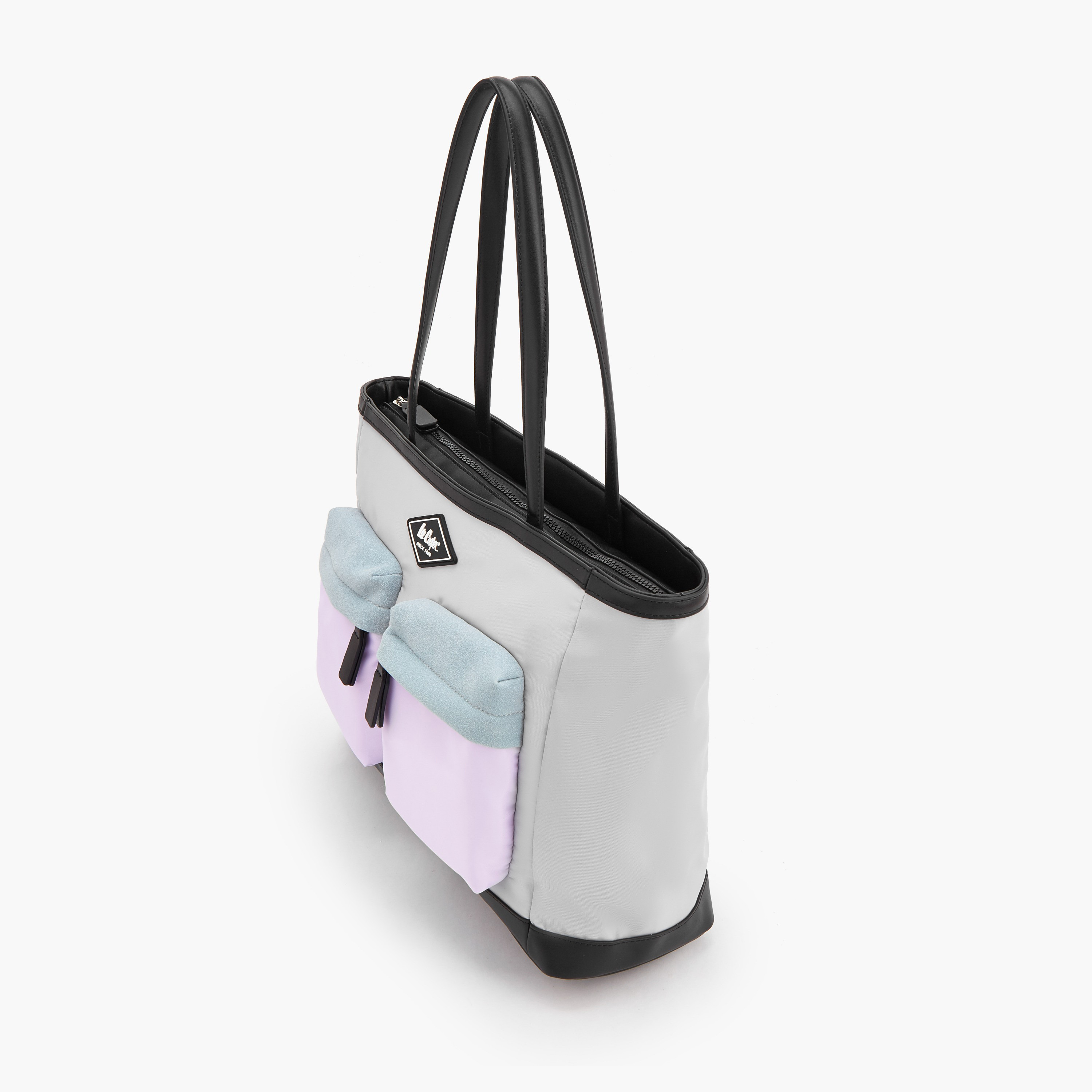 شنطة توت بقوالب ملونة وسحاب إغلاق من لي كوبر-women-bagsandwallets-handbags-image-5