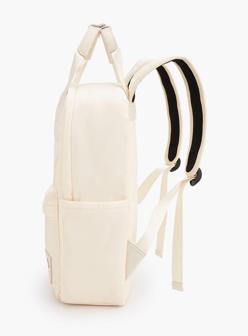 شنطة ظهر بحمالات كتف قابلة للتعديل وطبعات شعار من لي كوبر-women-bagsandwallets-backpacks-image-6