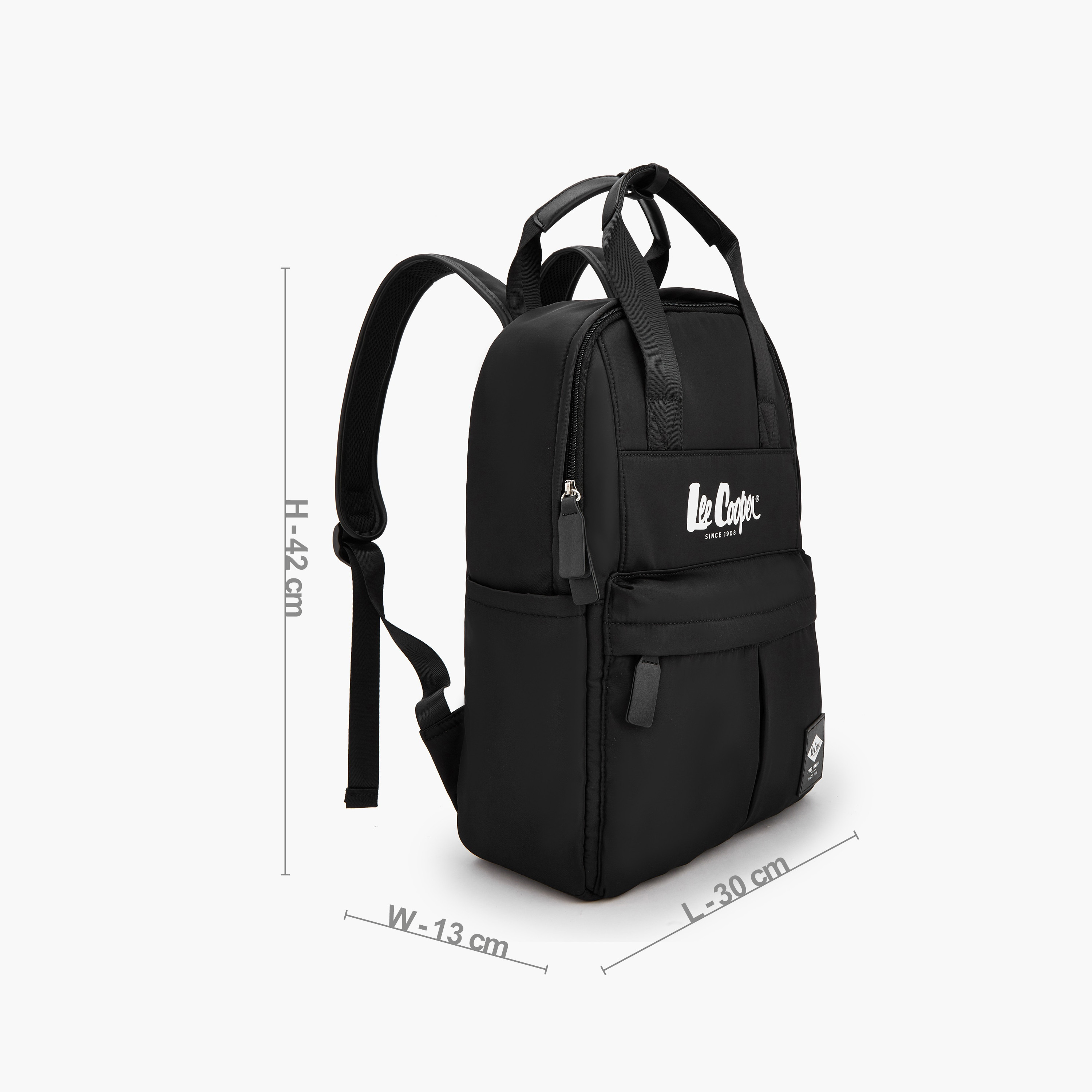 شنطة ظهر بحمالات كتف قابلة للتعديل وطبعات شعار من لي كوبر-women-bagsandwallets-backpacks-image-5